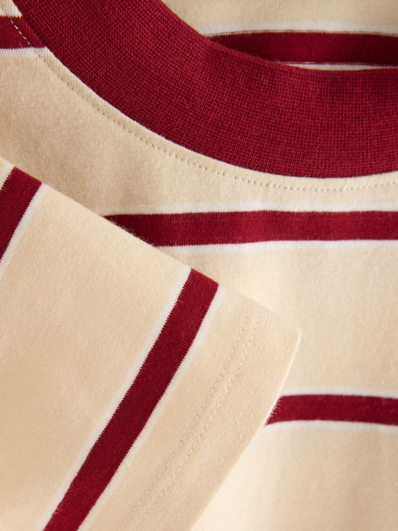 Image 4 of 4 of Lindex Women's Katja Striped Ringer T-Shirt - Yellow/Red