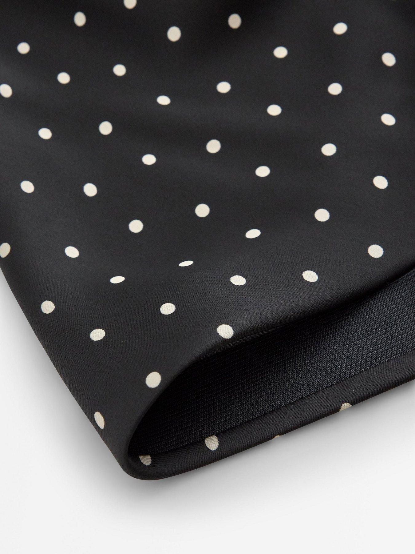 Image 4 of 4 of Lindex Women's Mary Polka Dot Satin Skirt - Black