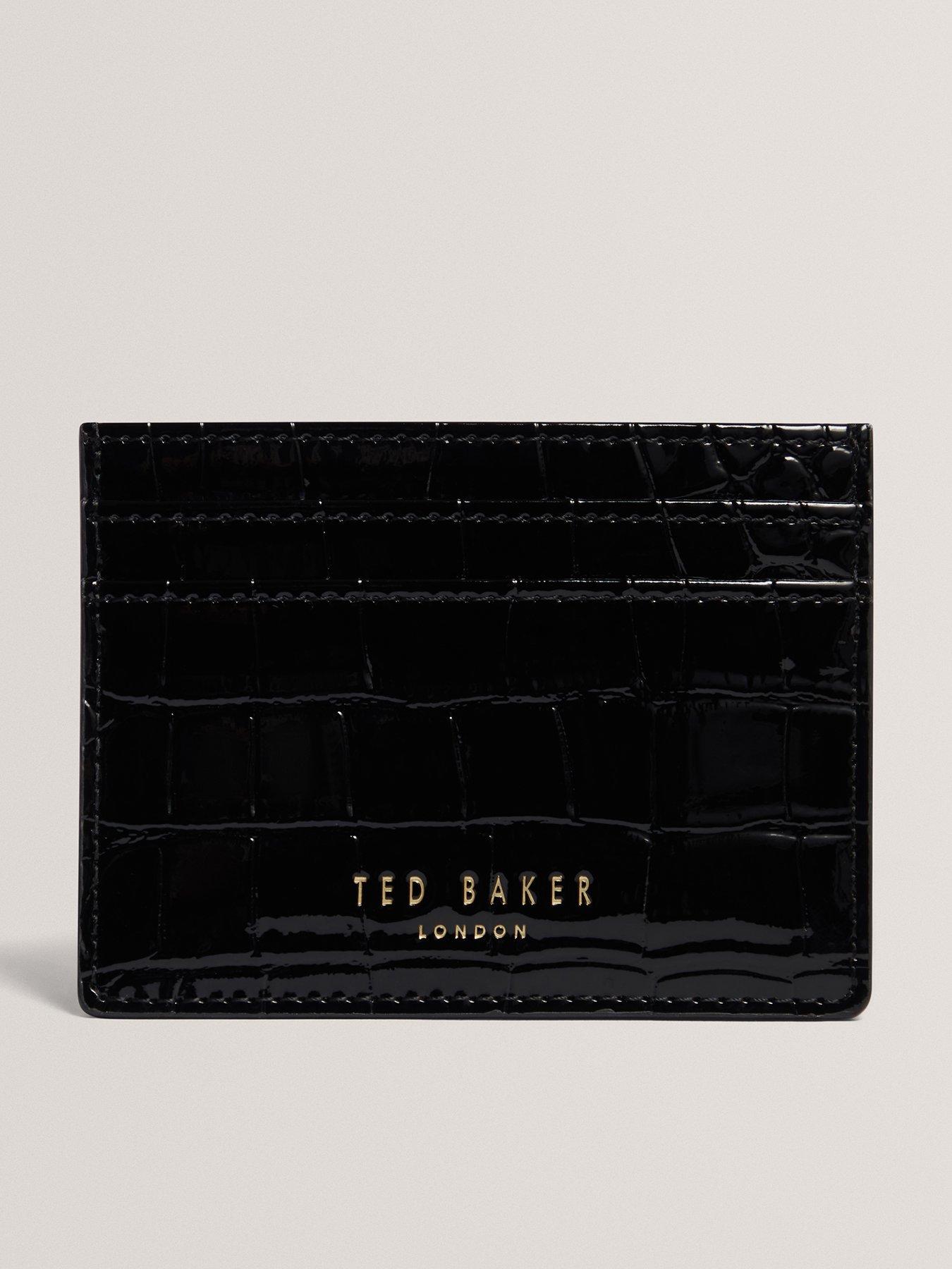 Image 1 of 3 of Ted Baker Croc Effect Card Holder - Black