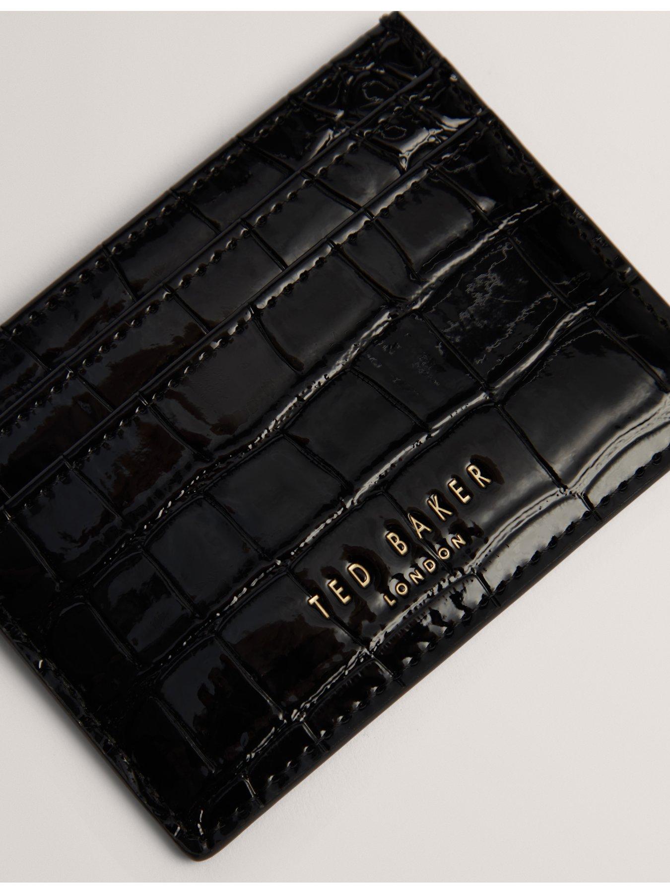 Image 2 of 3 of Ted Baker Croc Effect Card Holder - Black