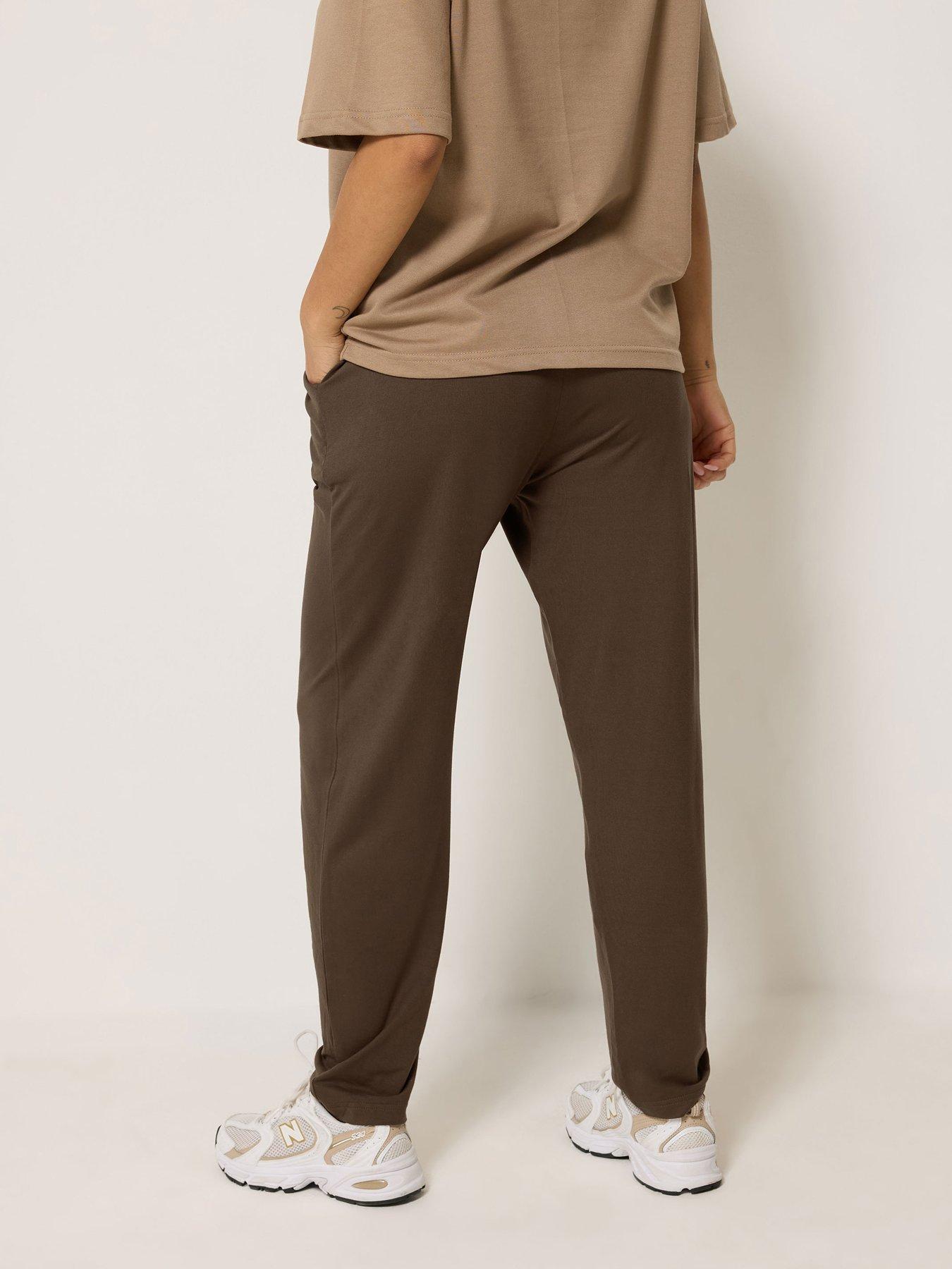 Image 2 of 3 of PixieGirl Petite Harem Trousers - Chocolate Brown