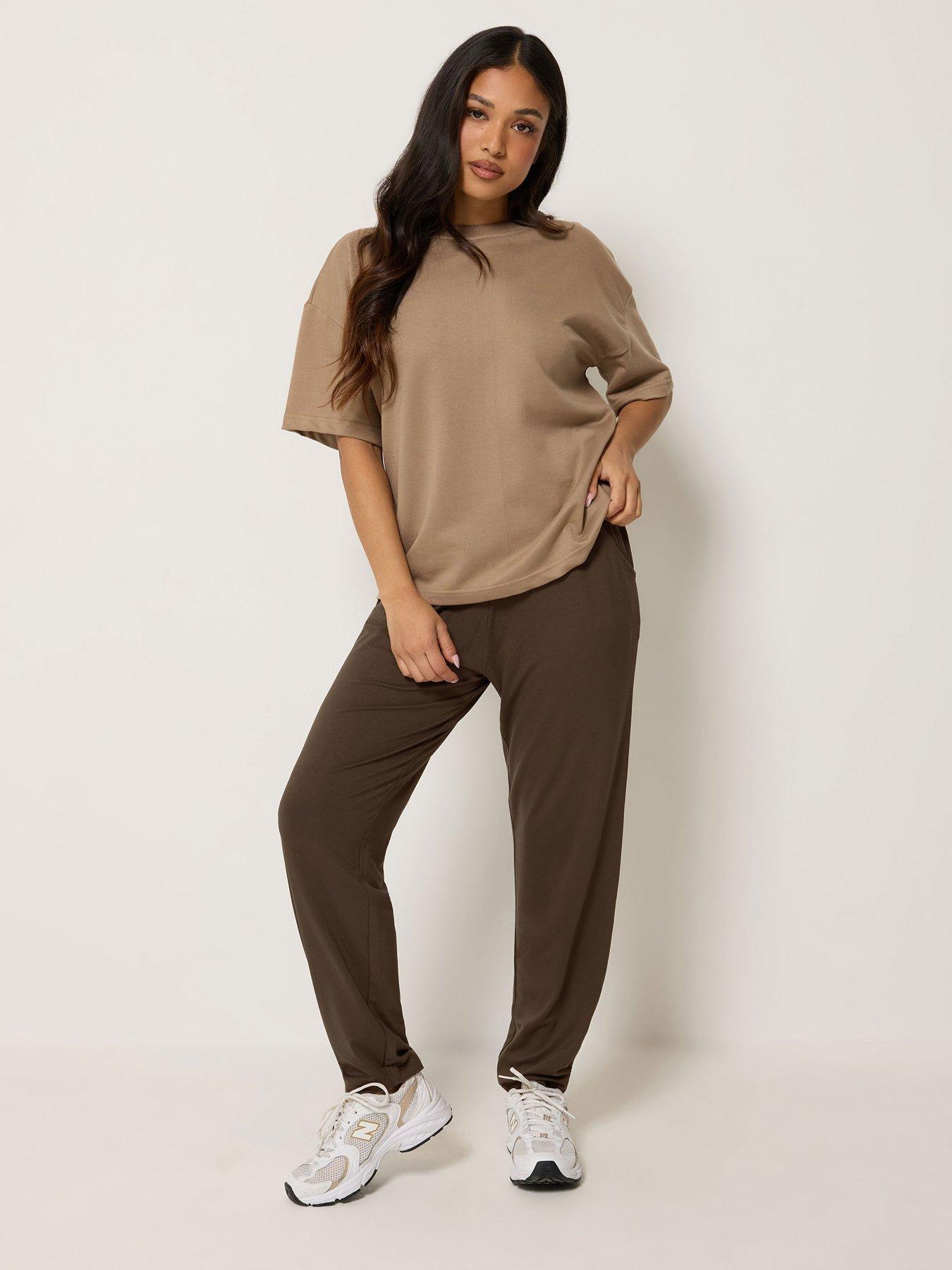 Image 3 of 3 of PixieGirl Petite Harem Trousers - Chocolate Brown