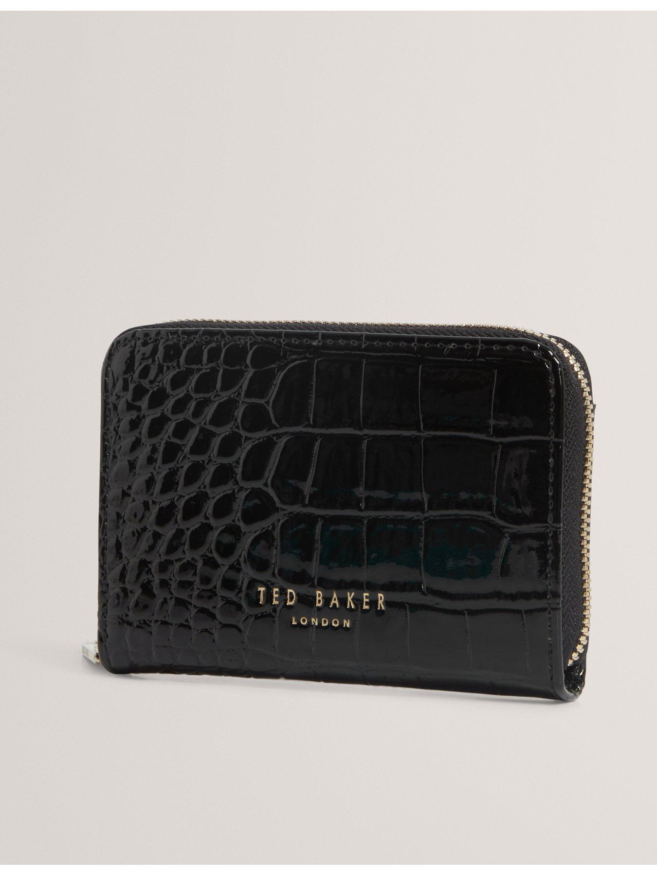 Image 2 of 4 of Ted Baker Croc-Effect Zip-Around Wallet - Black