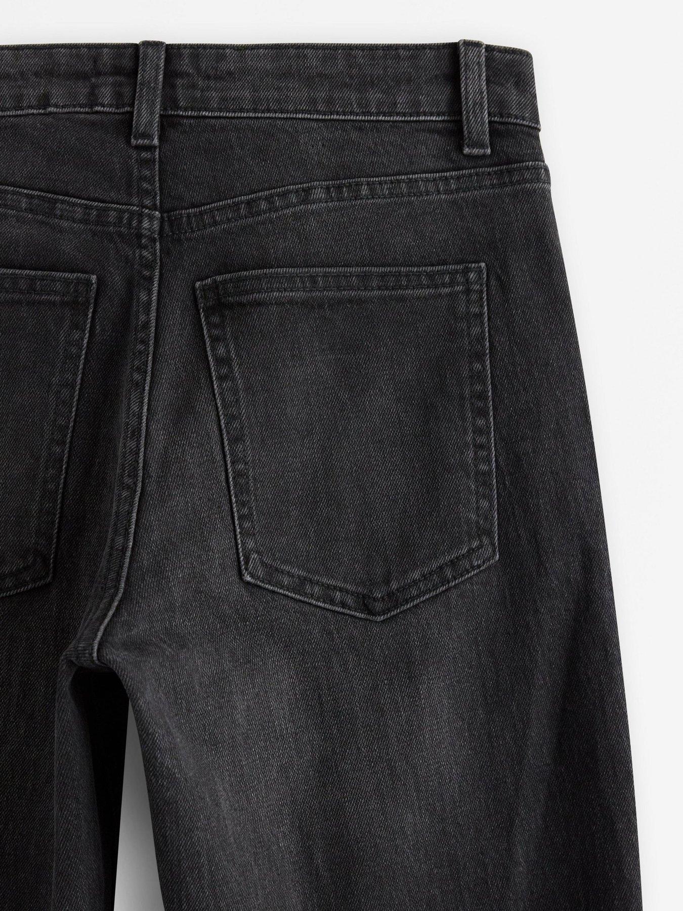Image 4 of 4 of Lindex Womens High-Rise Straight Leg Denim Trousers - Black