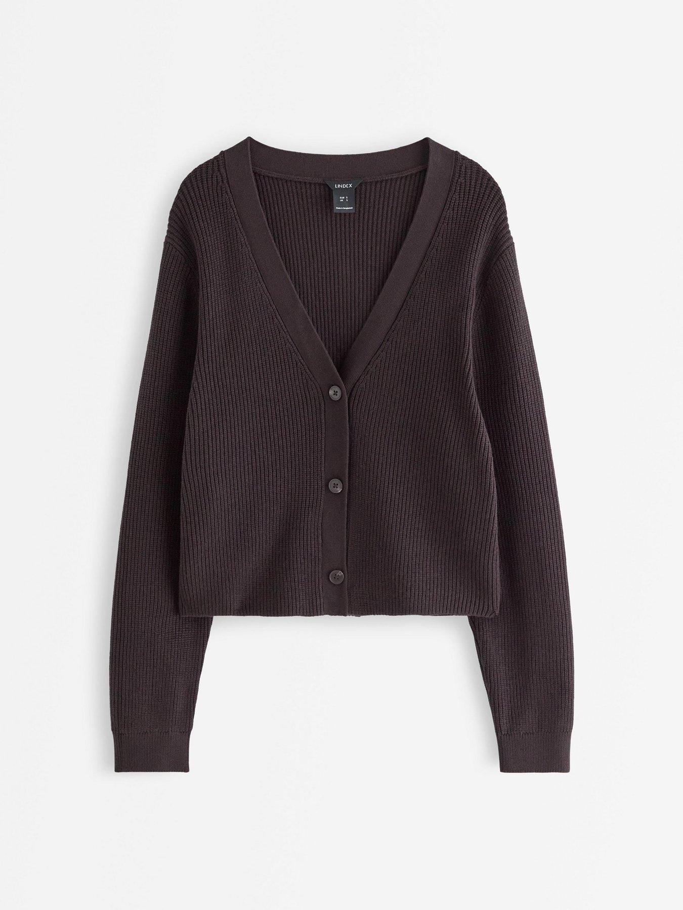 Image 2 of 4 of Lindex Women's Blanka Button-Front Cardigan - Brown