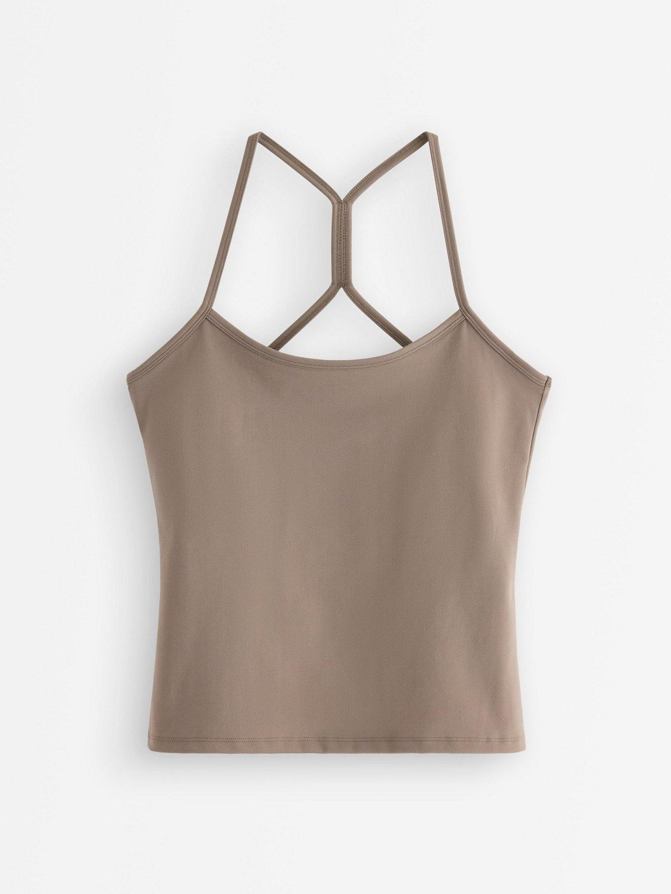 Image 2 of 4 of Lindex Women's Luna Racerback Crop Top - Khaki