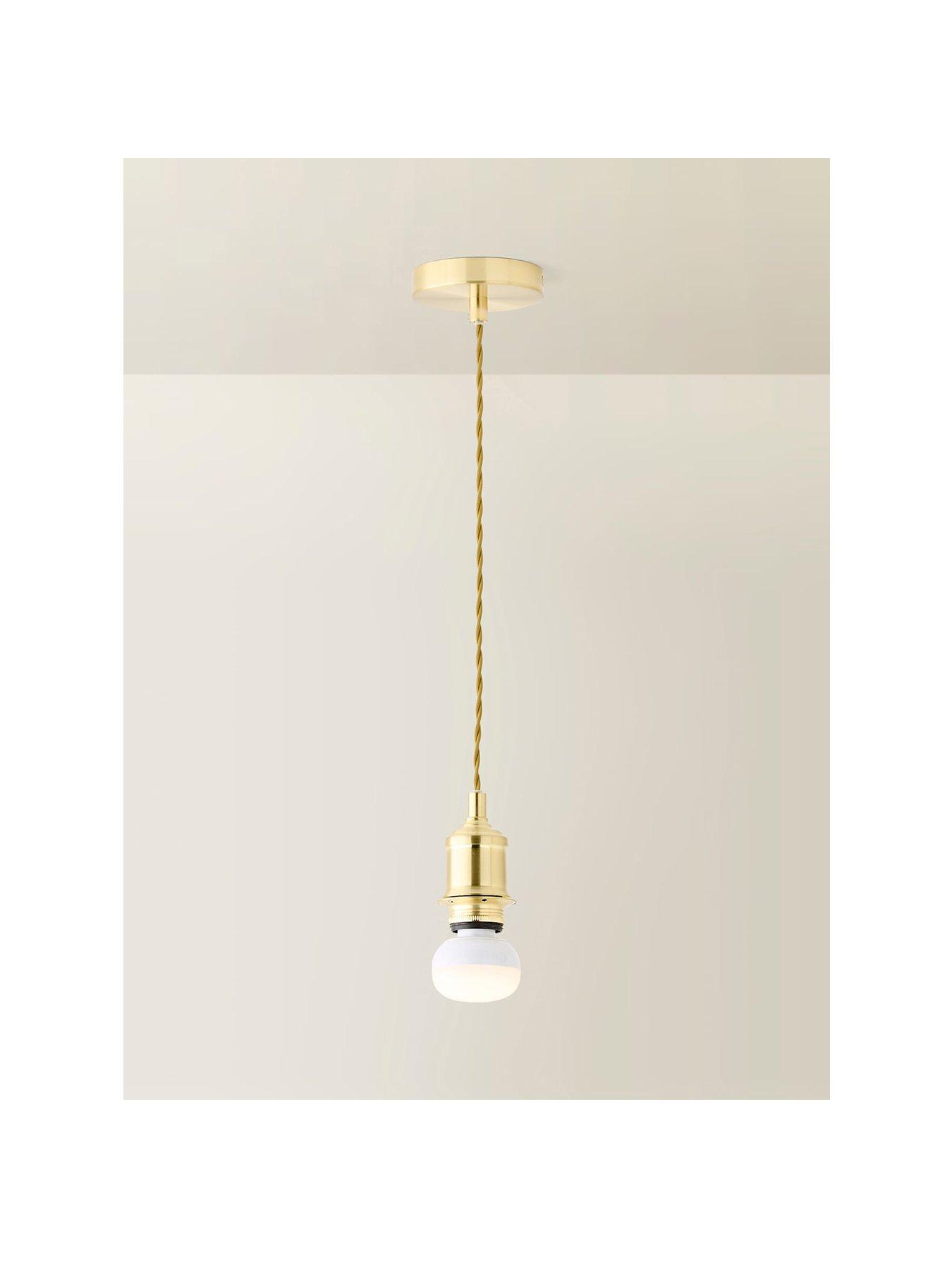 Image 2 of 6 of ValueLights Shaw Brushed Gold Rechargeable Ceiling Pendant
