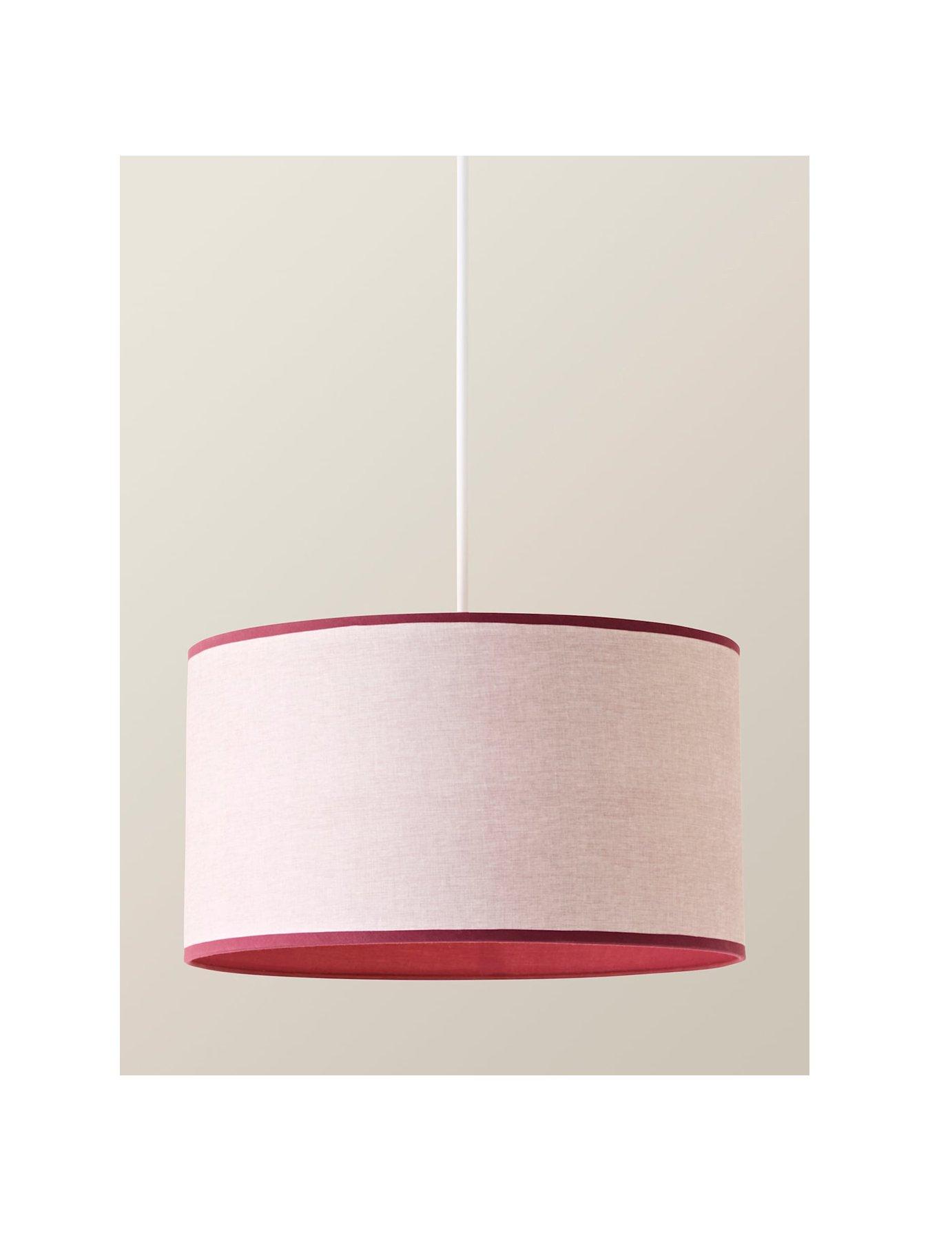 Image 2 of 6 of ValueLights Kiara Pink Woven Shade With Colour Match Inner Large