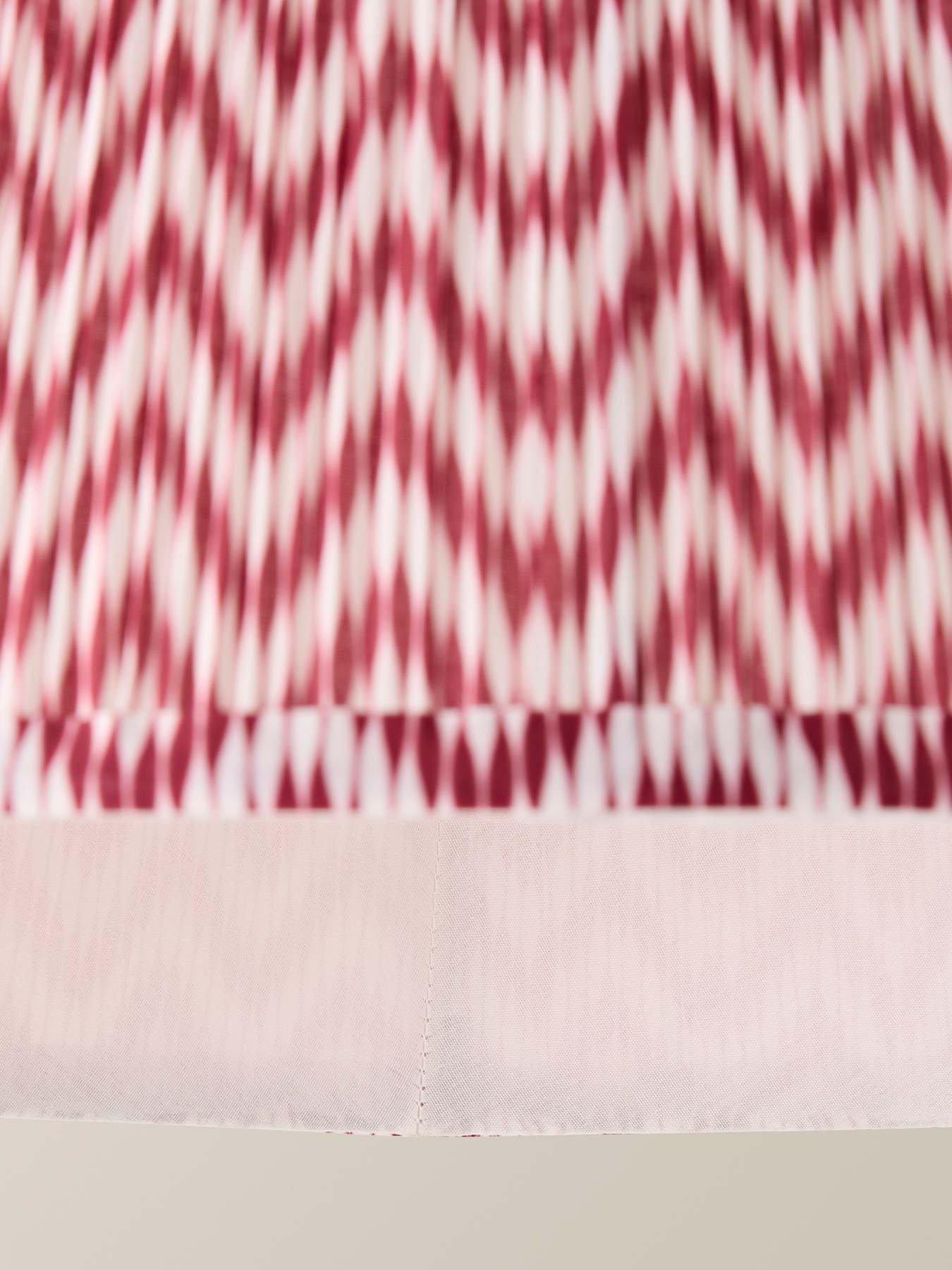 Image 5 of 7 of ValueLights Saffira Pink Pleated Chevron Taper Shade Large
