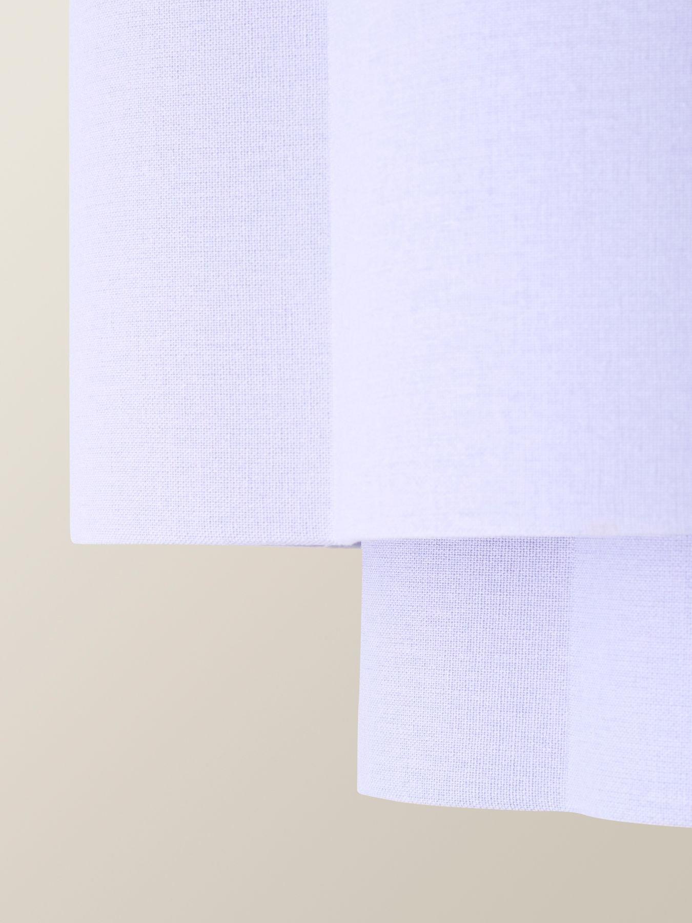 Image 4 of 7 of ValueLights Nora Lilac 2 Tier Linen Scallop Shade