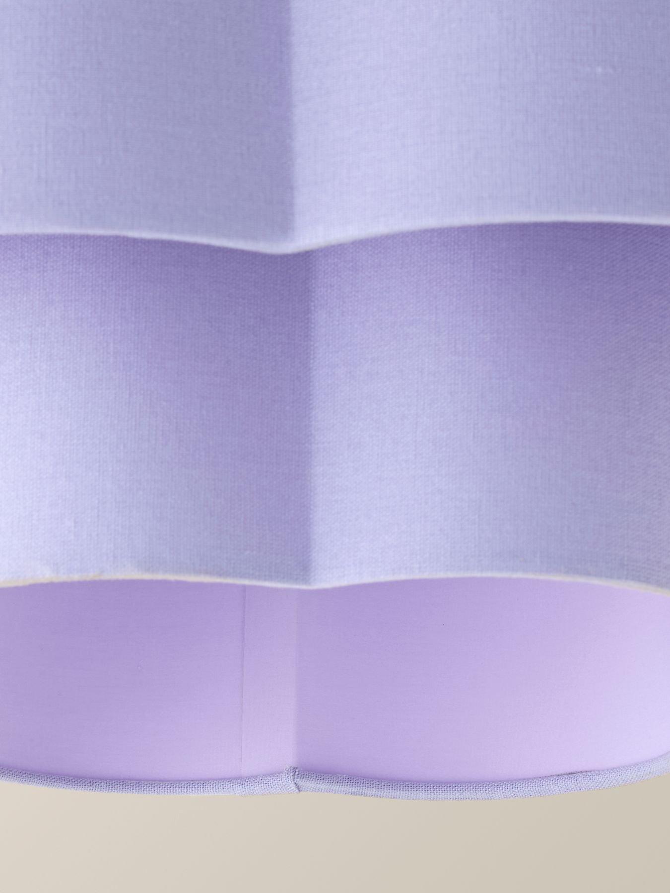 Image 5 of 7 of ValueLights Nora Lilac 2 Tier Linen Scallop Shade