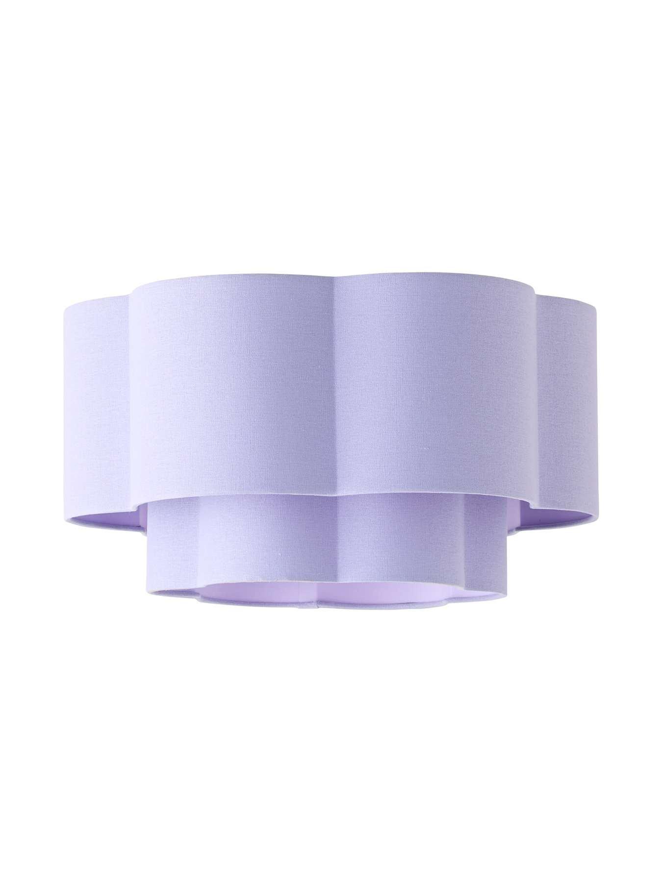 Image 7 of 7 of ValueLights Nora Lilac 2 Tier Linen Scallop Shade