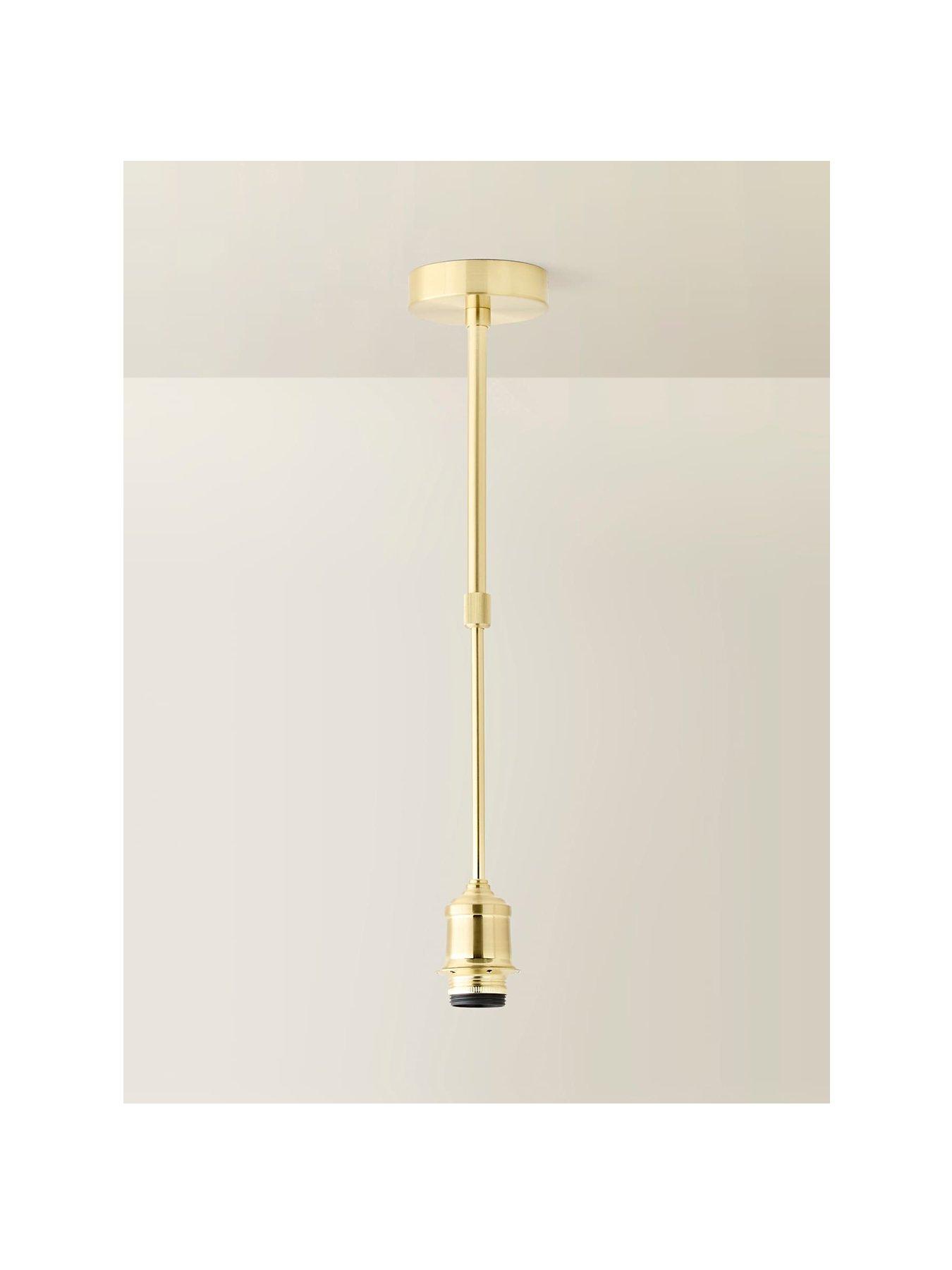 Image 2 of 5 of ValueLights Shaw Brushed Gold Adjustable Drop Pendant Lampholder