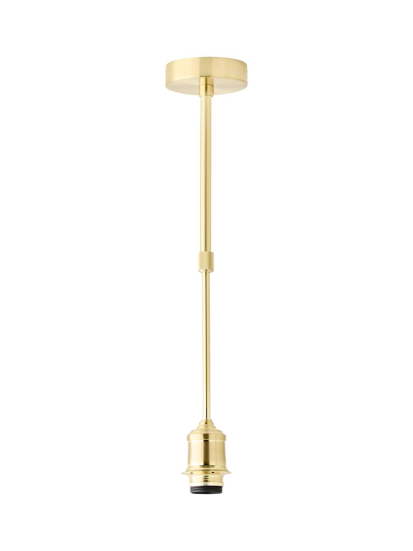 Image 5 of 5 of ValueLights Shaw Brushed Gold Adjustable Drop Pendant Lampholder