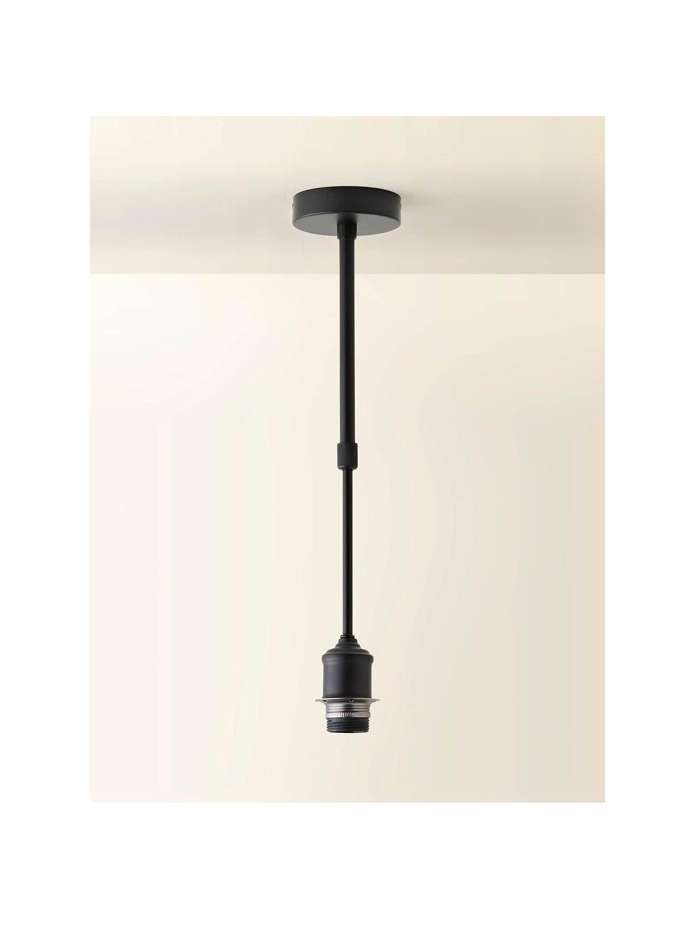 Image 2 of 5 of ValueLights Shaw Matte Black Adjustable Drop Pendant Lampholder