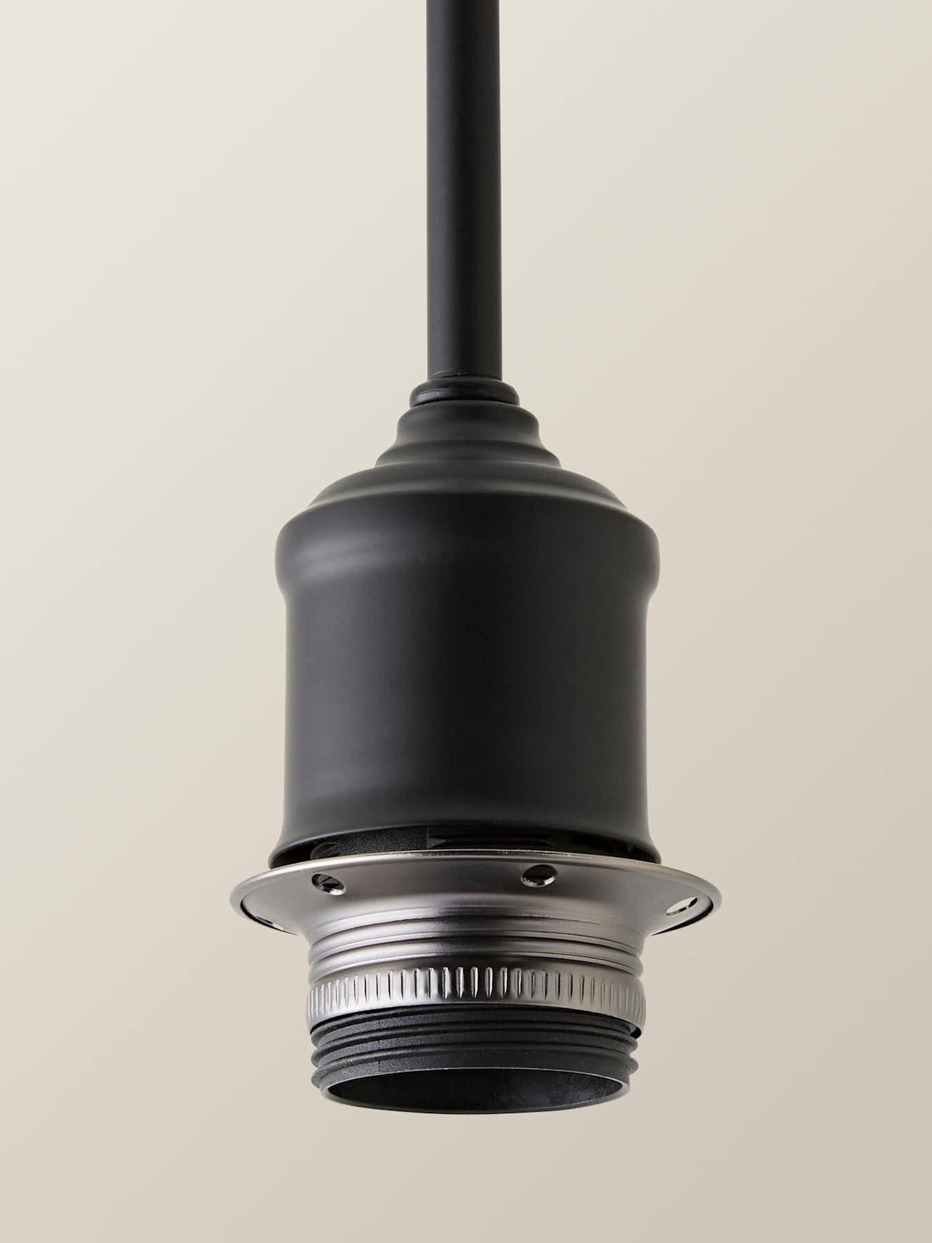 Image 3 of 5 of ValueLights Shaw Matte Black Adjustable Drop Pendant Lampholder