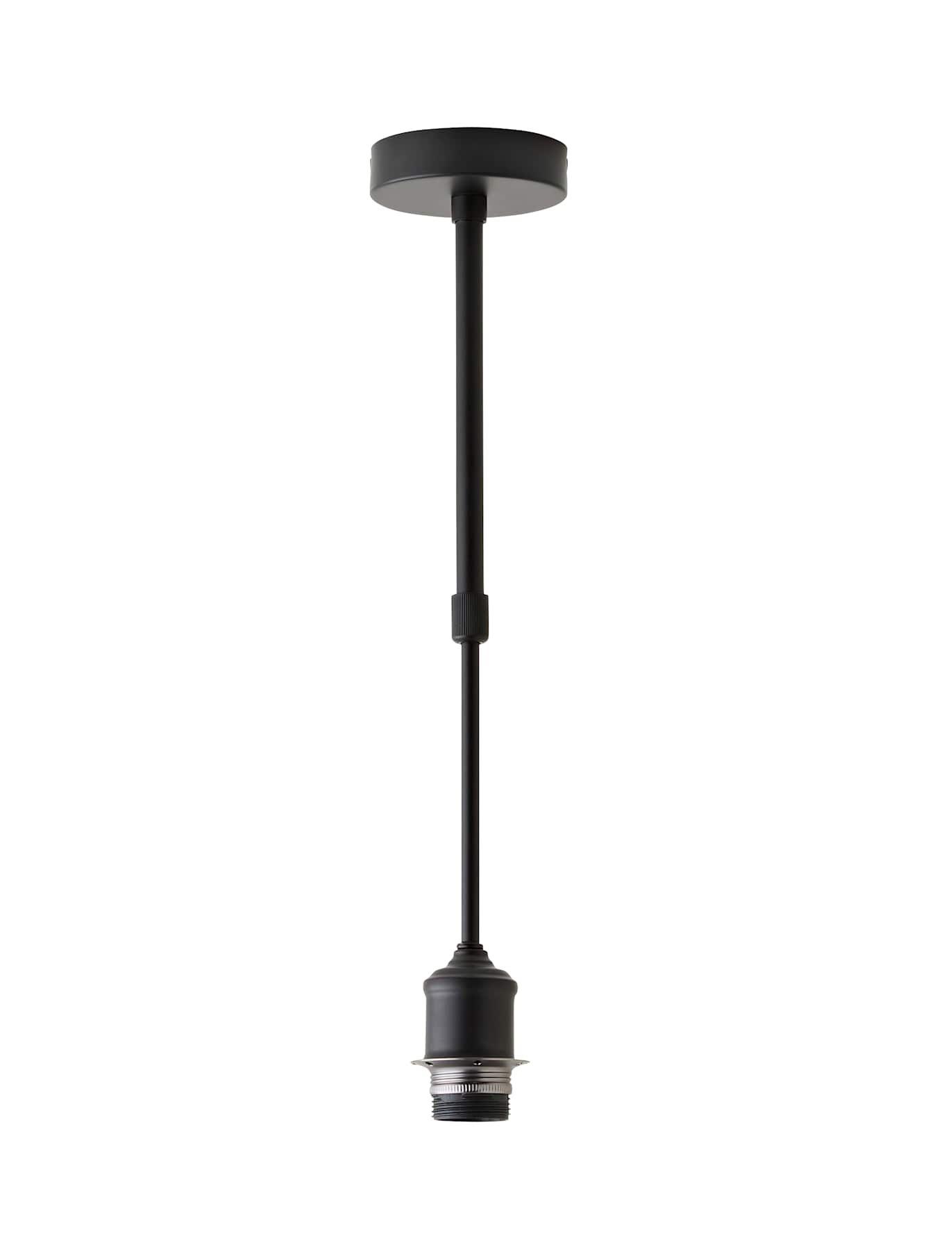 Image 5 of 5 of ValueLights Shaw Matte Black Adjustable Drop Pendant Lampholder