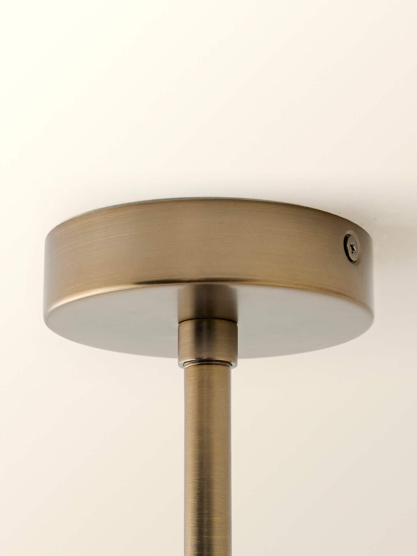 Image 4 of 5 of ValueLights Shaw Brushed Brass Adjustable Drop Pendant Lampholder