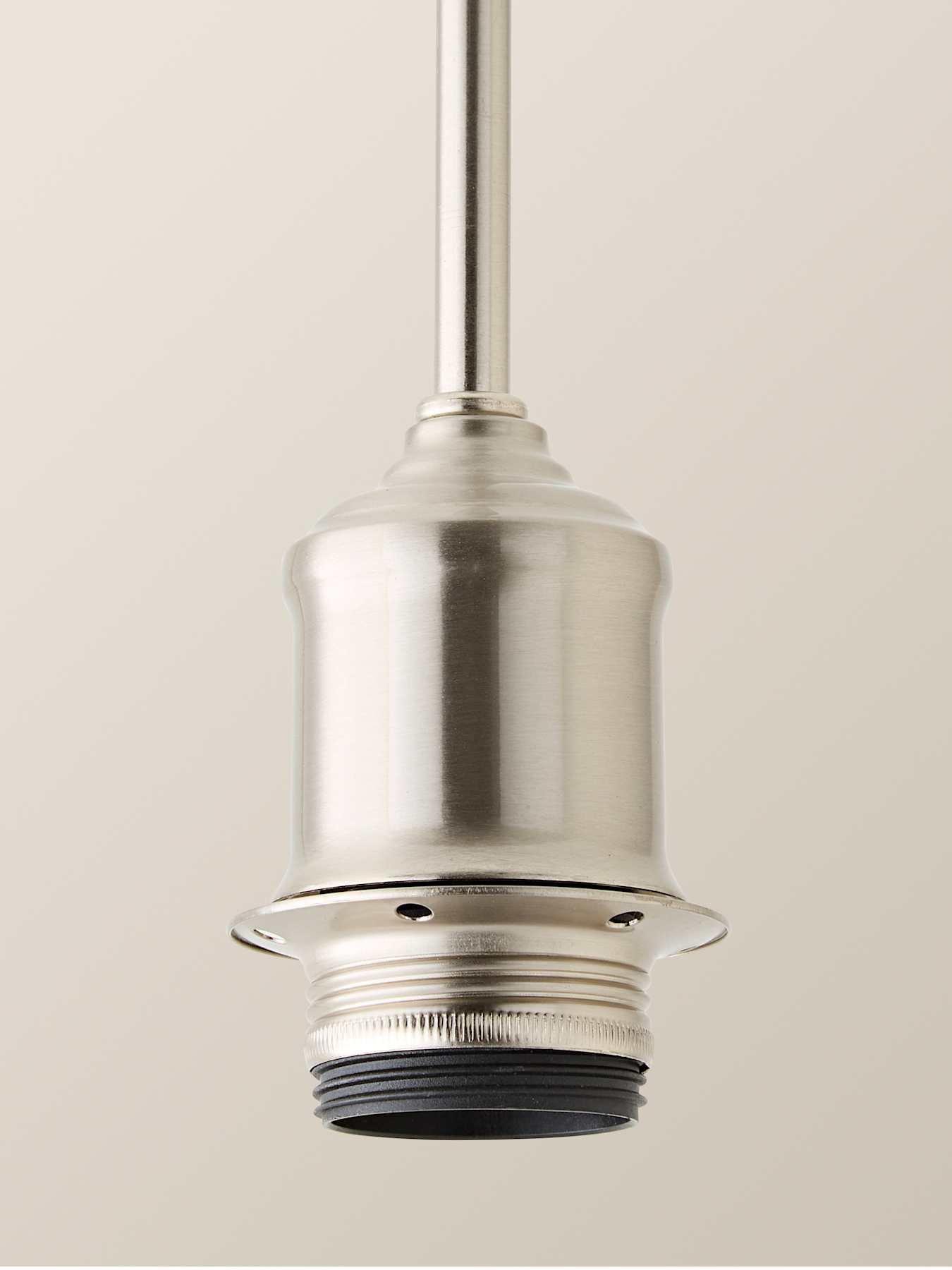 Image 3 of 5 of ValueLights Shaw Brushed Chrome Adjustable Drop Pendant Lampholder