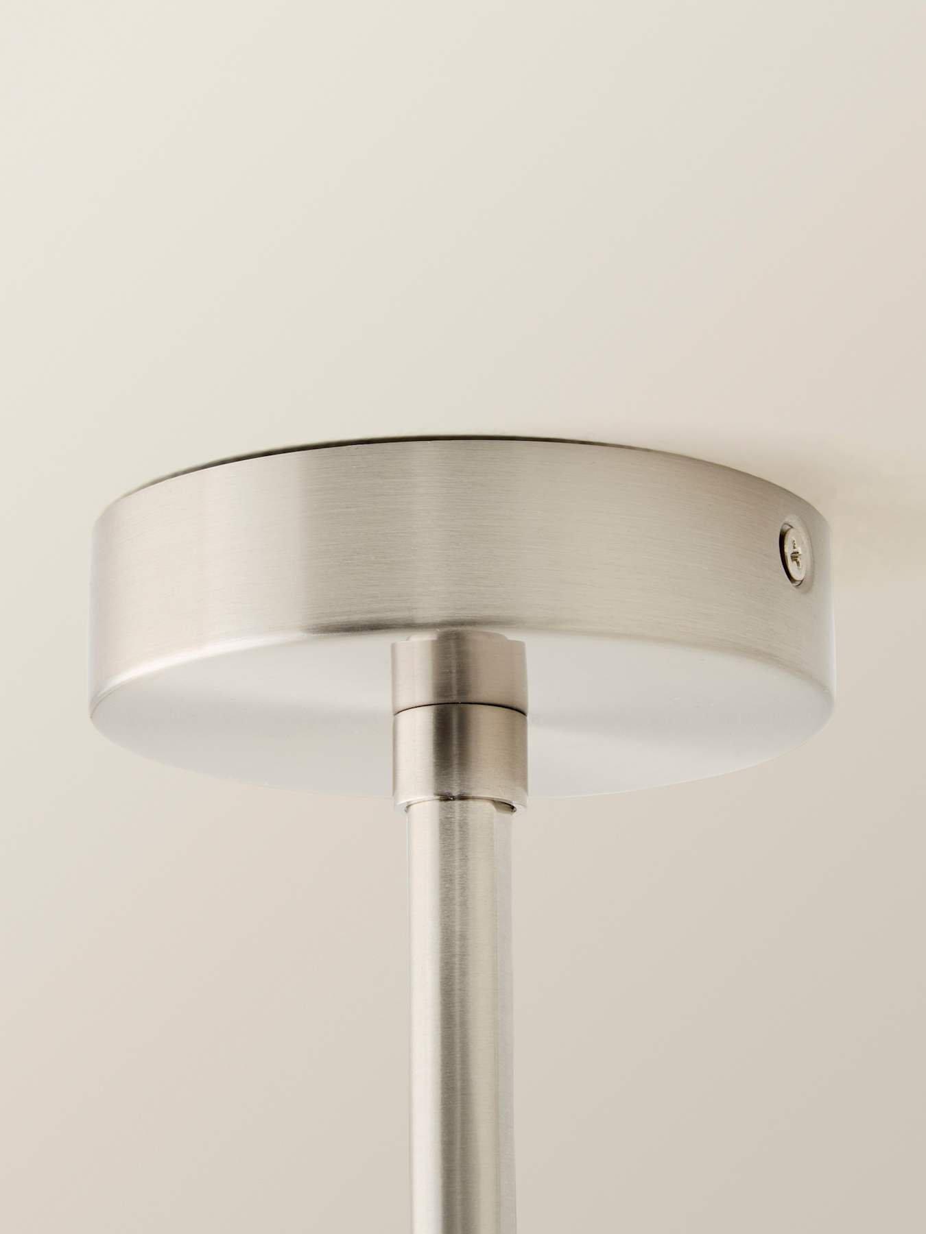 Image 4 of 5 of ValueLights Shaw Brushed Chrome Adjustable Drop Pendant Lampholder