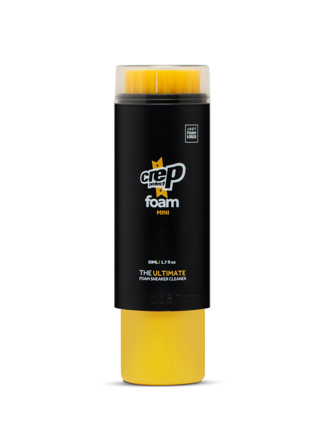 Image 2 of 4 of Crep Protect Mens Foam Cleaner Integrated Brush Microfibre Cloth Shoe Care Kit - White