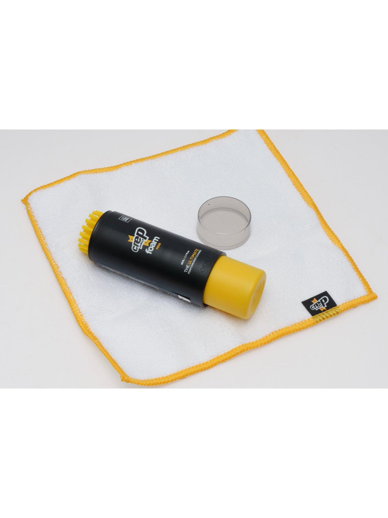 Image 4 of 4 of Crep Protect Mens Foam Cleaner Integrated Brush Microfibre Cloth Shoe Care Kit - White