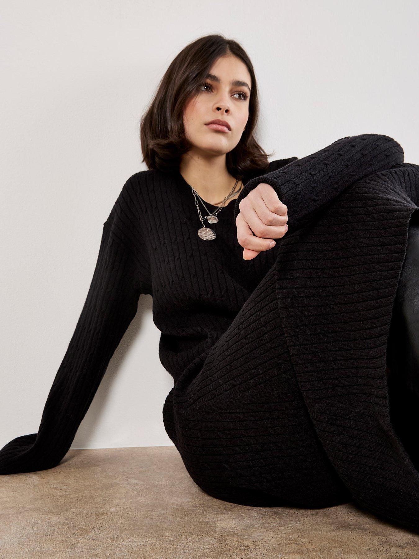 Image 4 of 5 of Apricot Apricot Fine Gauge Cable Batwing Jumper