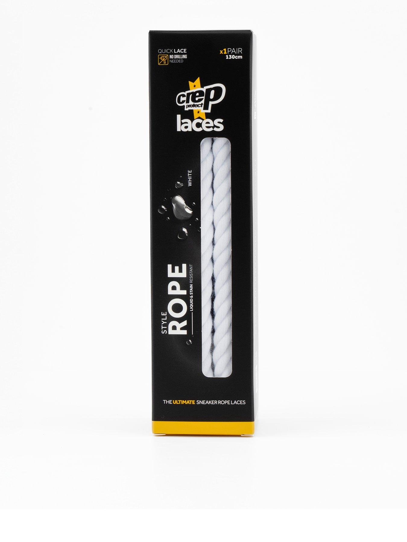 Image 1 of 5 of Crep Protect Mens Rope-Style Liquid-Resistant Laces - White