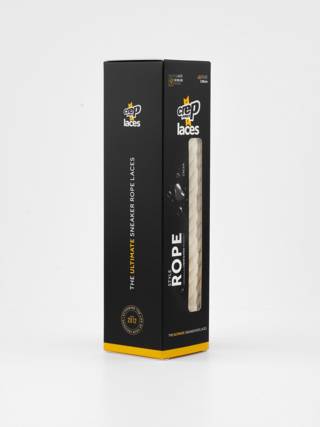 Image 2 of 6 of Crep Protect Mens Liquid-Resistant Quick-Lace Rope Laces - Cream