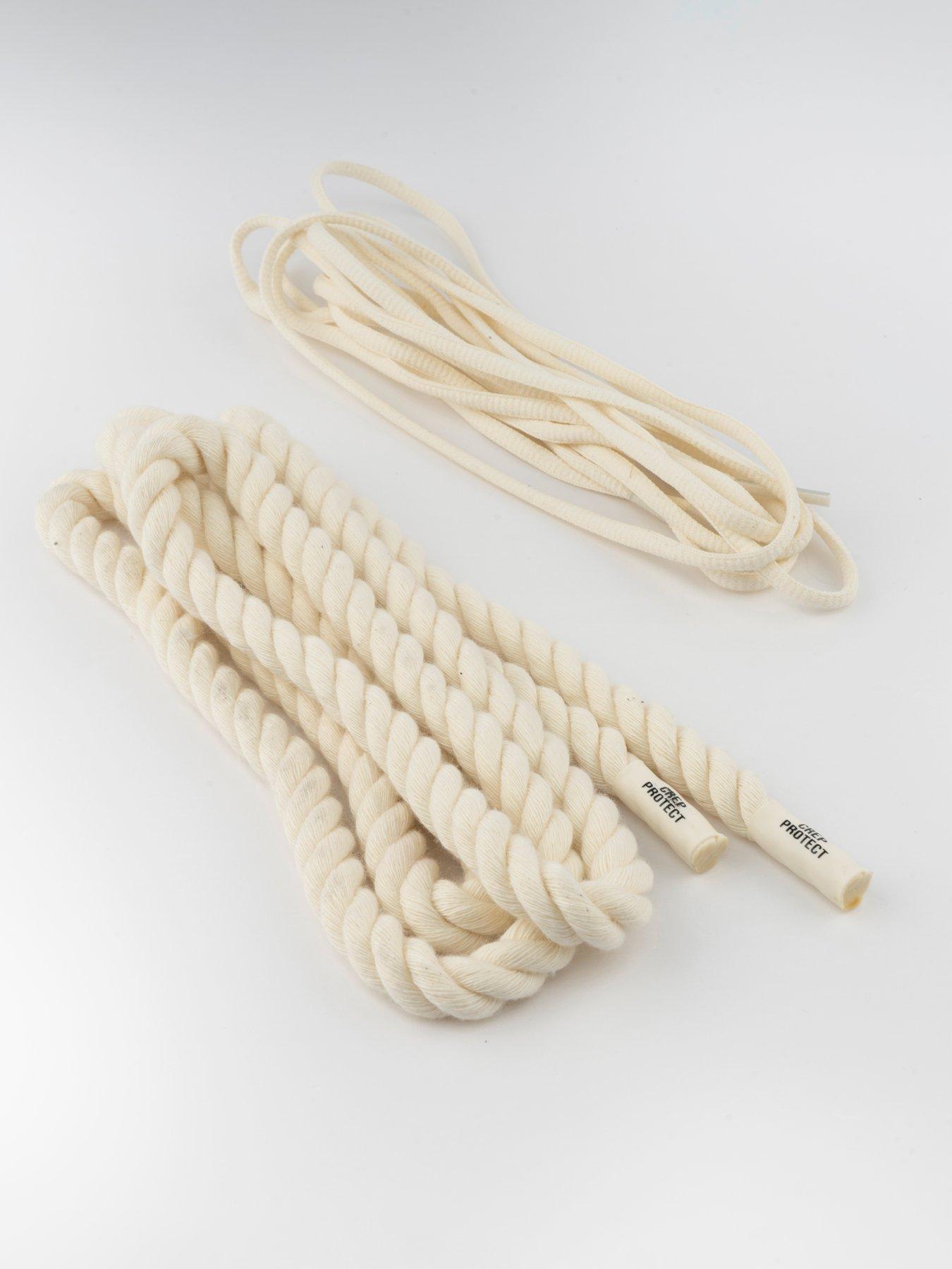 Image 6 of 6 of Crep Protect Mens Liquid-Resistant Quick-Lace Rope Laces - Cream