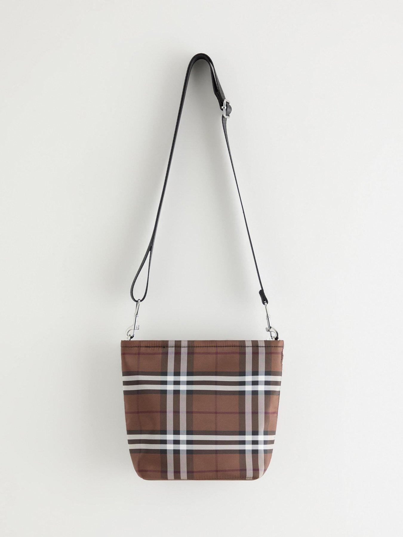 Image 2 of 3 of Lindex Women's Polly Checked Crossbody Bag - Brown