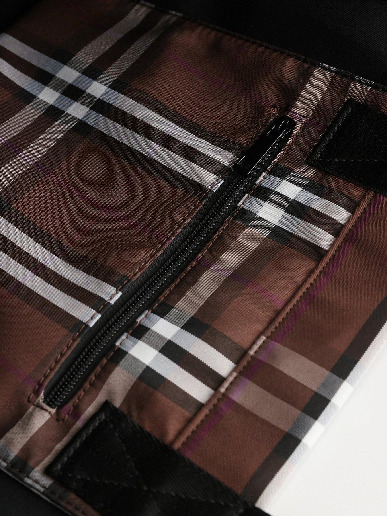 Image 3 of 3 of Lindex Womens Checked Lined Inner Pocket Tote Bag - Brown