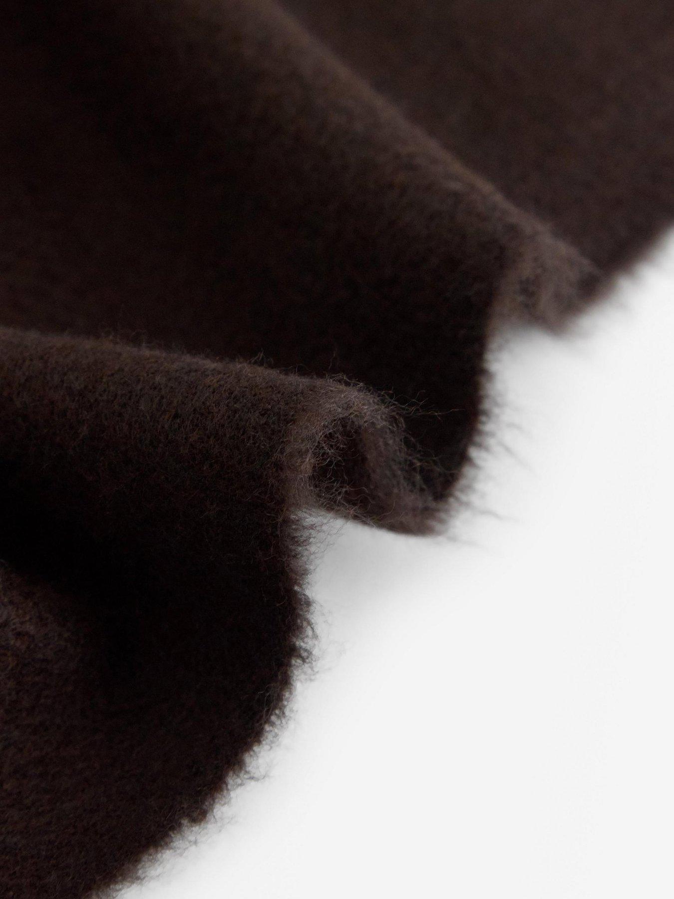 Image 3 of 3 of Lindex Womens Wide Fringed Scarf - Brown