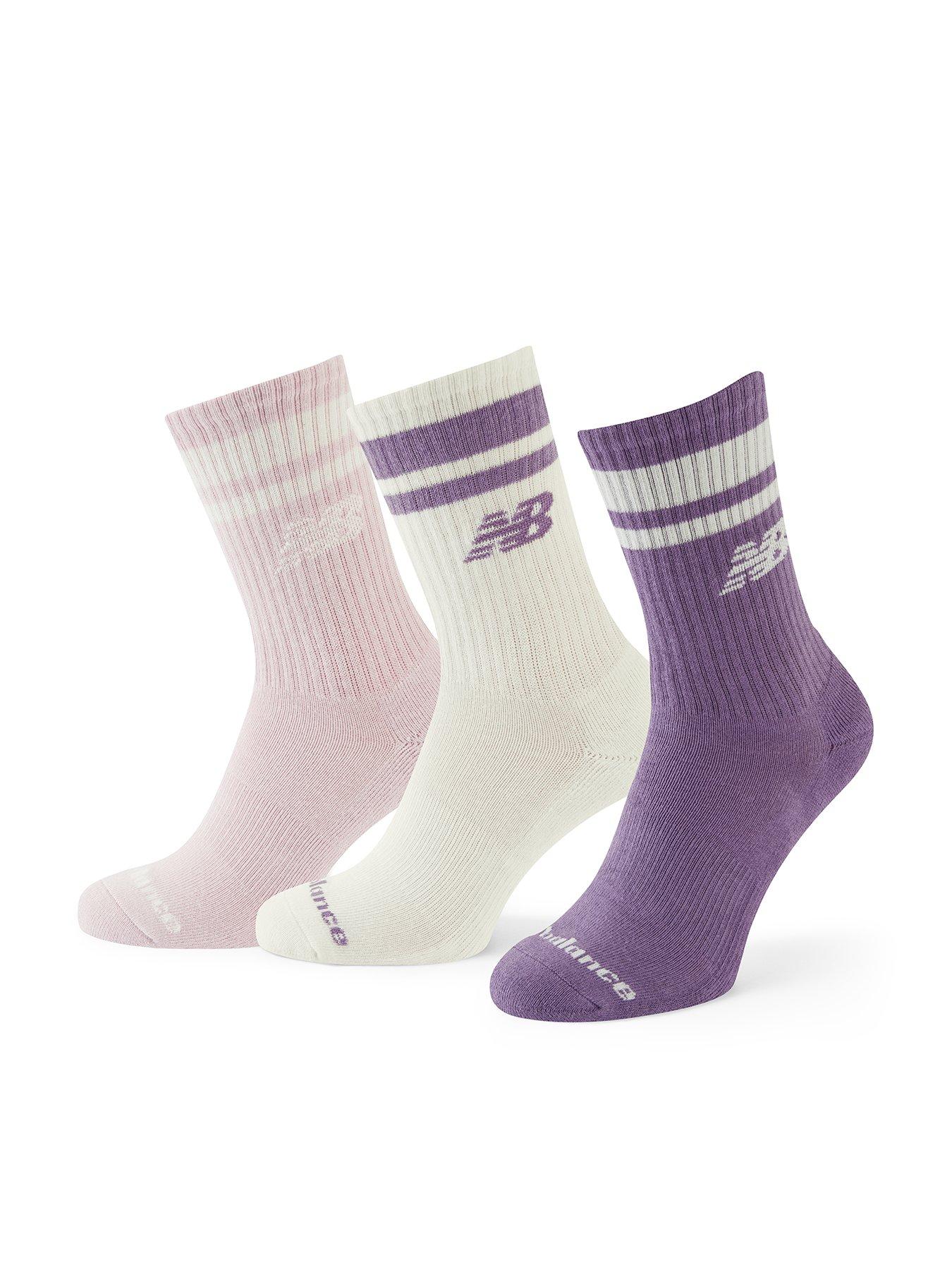 New Balance Womens Everyday Stripe Midcalf Socks 3 Pack - Neutral