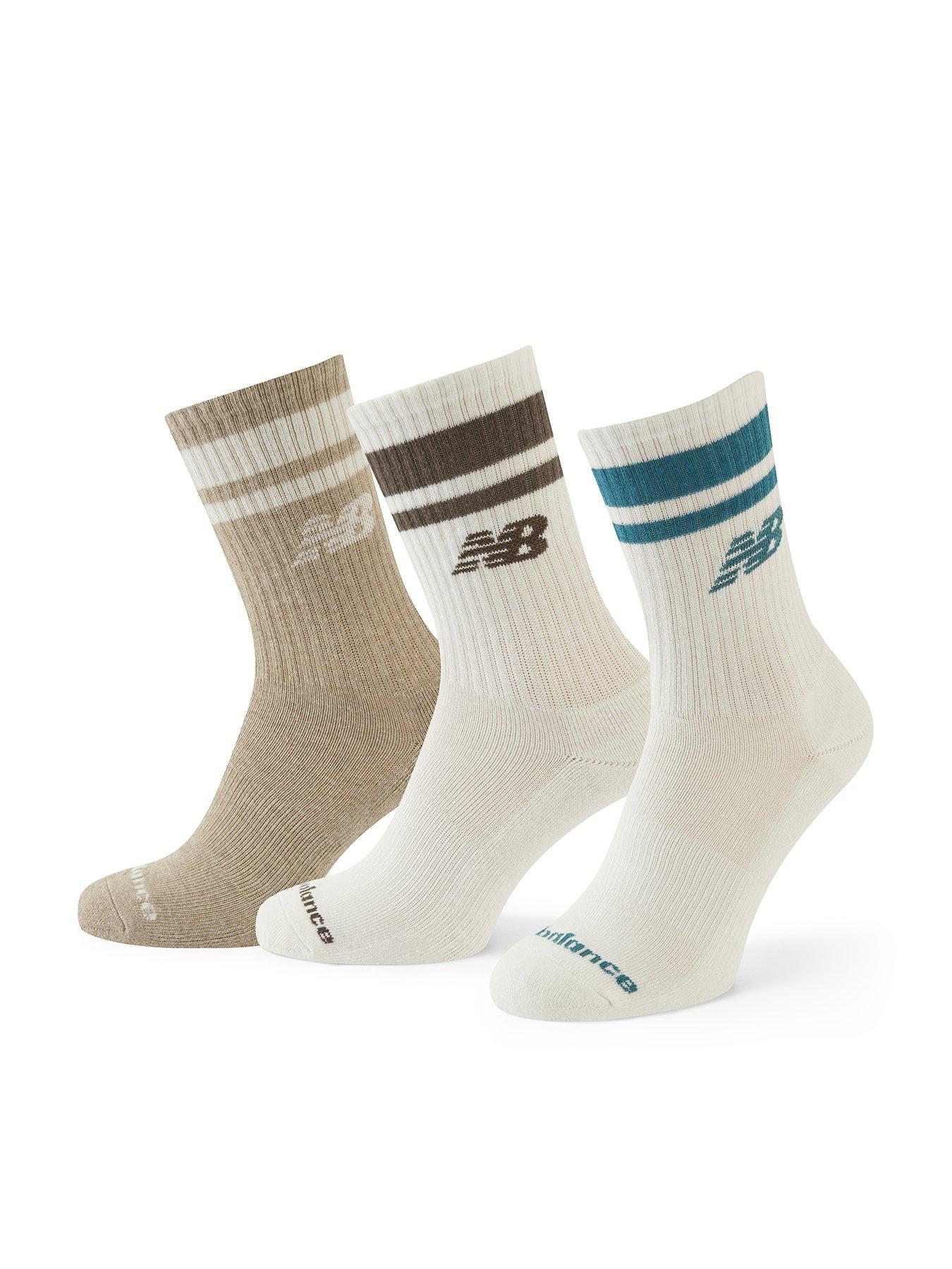 New Balance Womens Everyday Stripe Midcalf Socks 3 Pack - Neutral