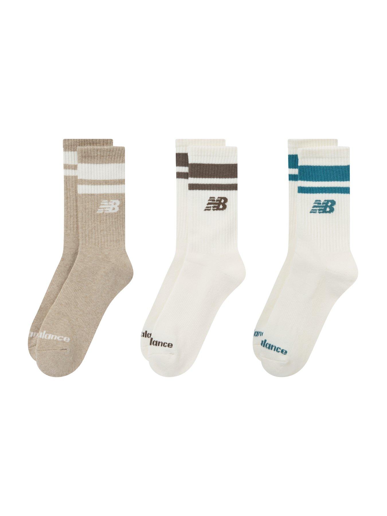 Image 2 of 3 of New Balance Womens Everyday Stripe Midcalf Socks 3 Pack - Neutral