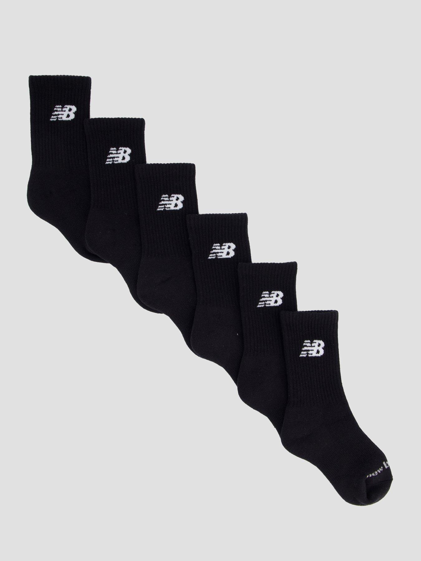 Image 1 of 3 of New Balance Kids Everyday Ribbed Crew Socks 6 Pack - Black