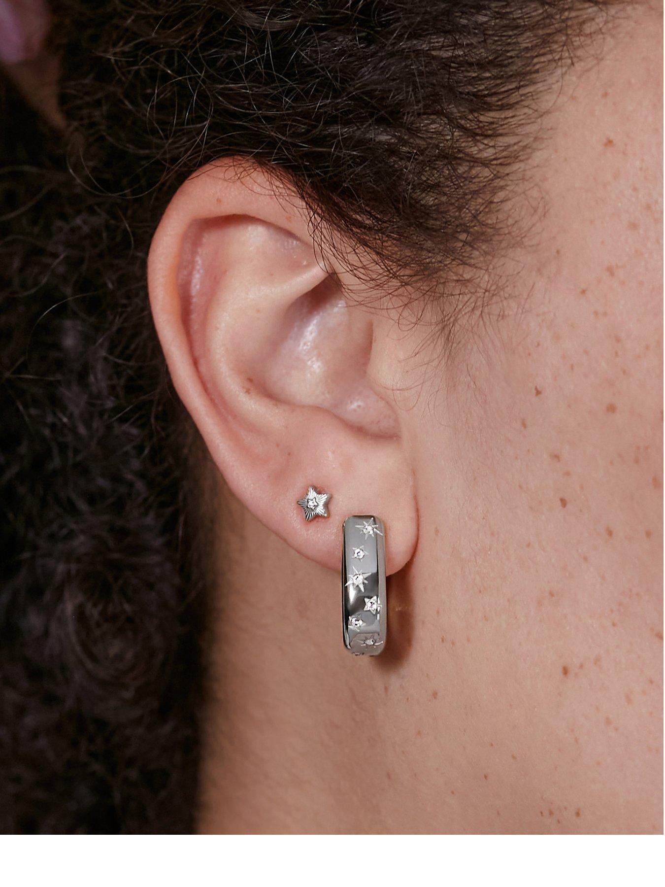 Olivia Burton Olivia Burton Stainless Steel Celestial Wide Hoop Earrings