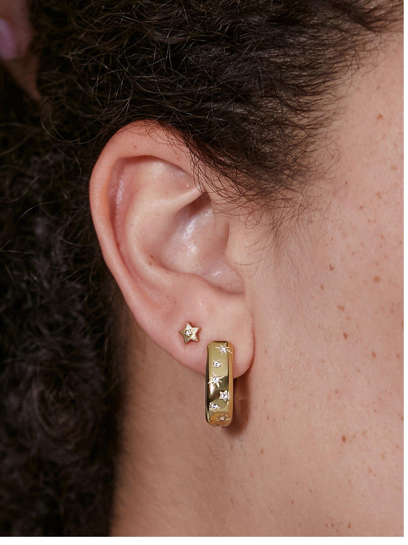 Olivia Burton Olivia Burton Gold IP Celestial Wide Hoop Earrings