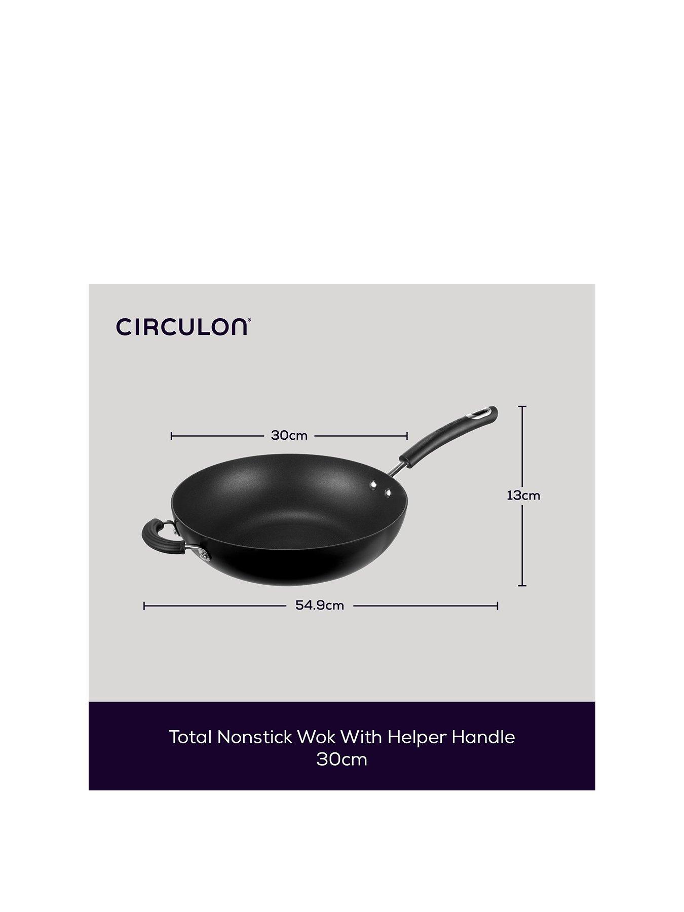 Image 2 of 8 of Circulon Circulon Total Hard Anodised Stirfry With Helper Handle, 30cm