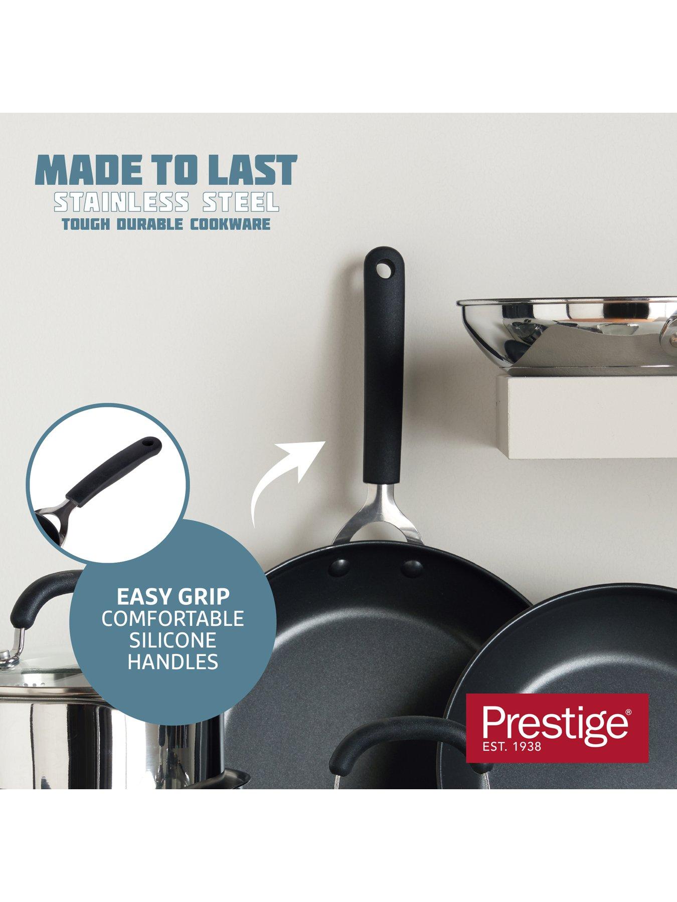 Image 6 of 8 of Prestige Prestige Made To Last Stainless Steel 6pce Set (16,18 &amp; 20cm S/pans, 21 &amp; 25cm Uncoated Frys &amp; 24cm S/pot With Steamer))