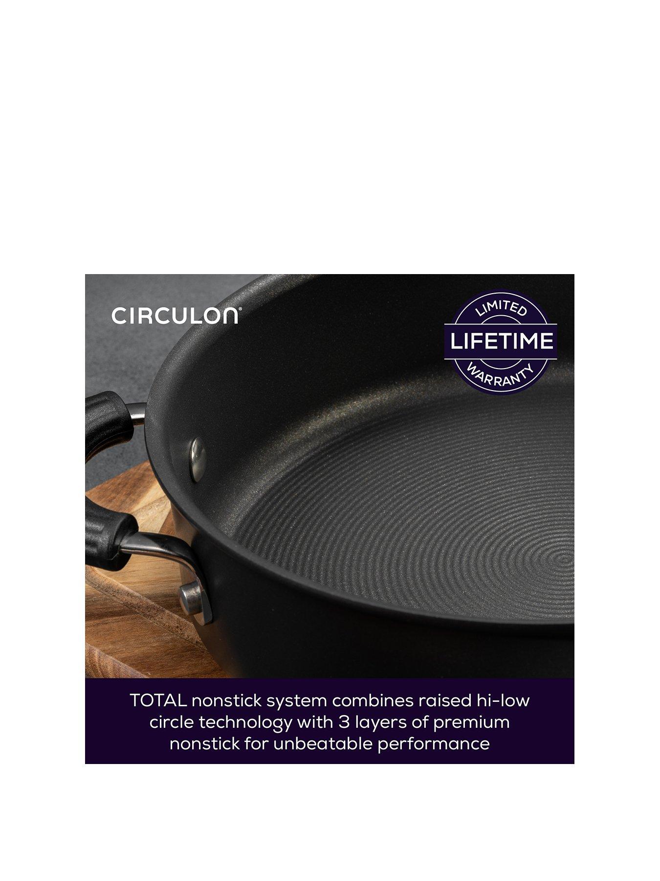 Image 2 of 8 of Circulon Circulon Total Hard Anodised Frypan Twin Pack, 22cm &amp; 25cm
