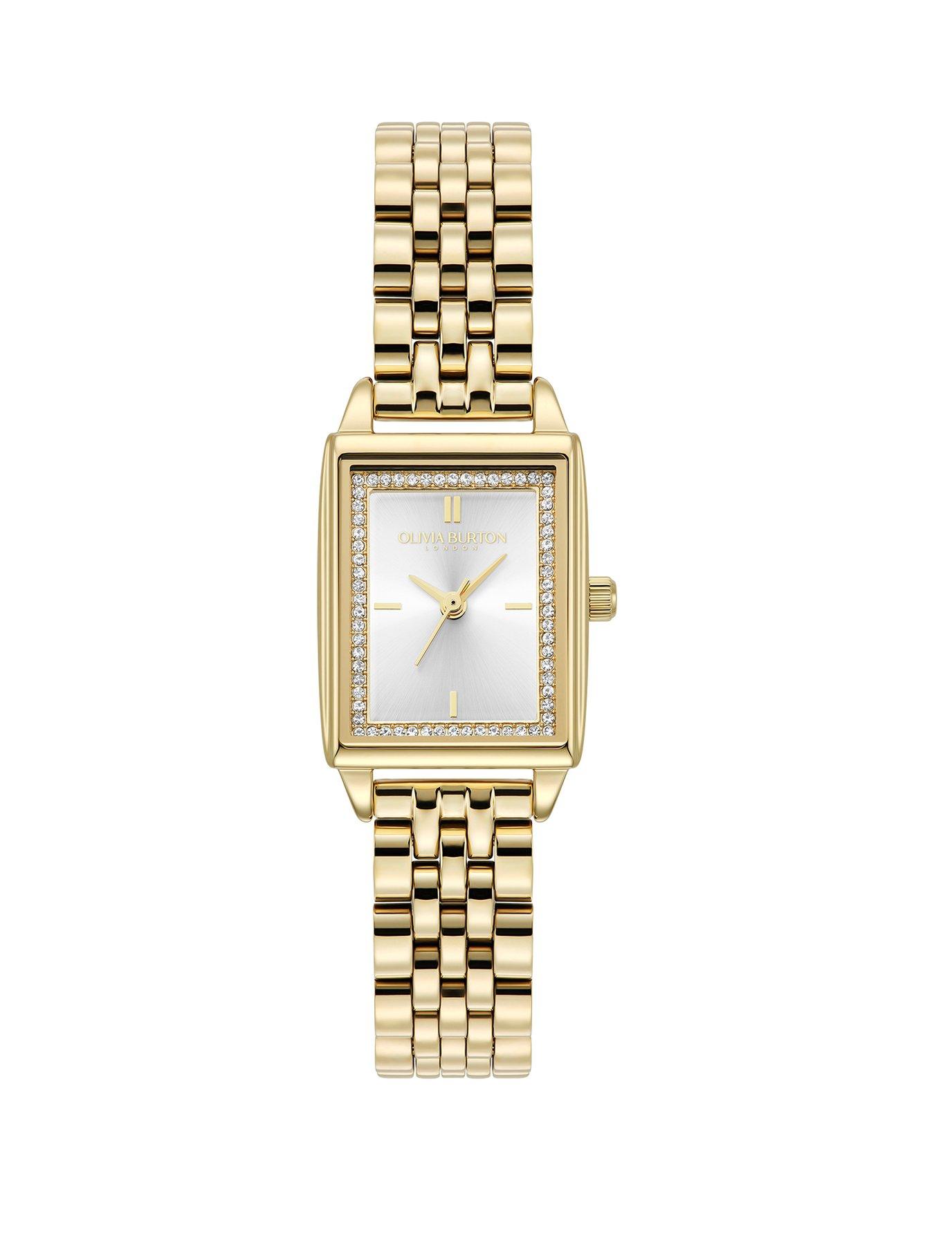 Olivia Burton Olivia Burton 21mm Townhouse Gold IP White Dial Watch