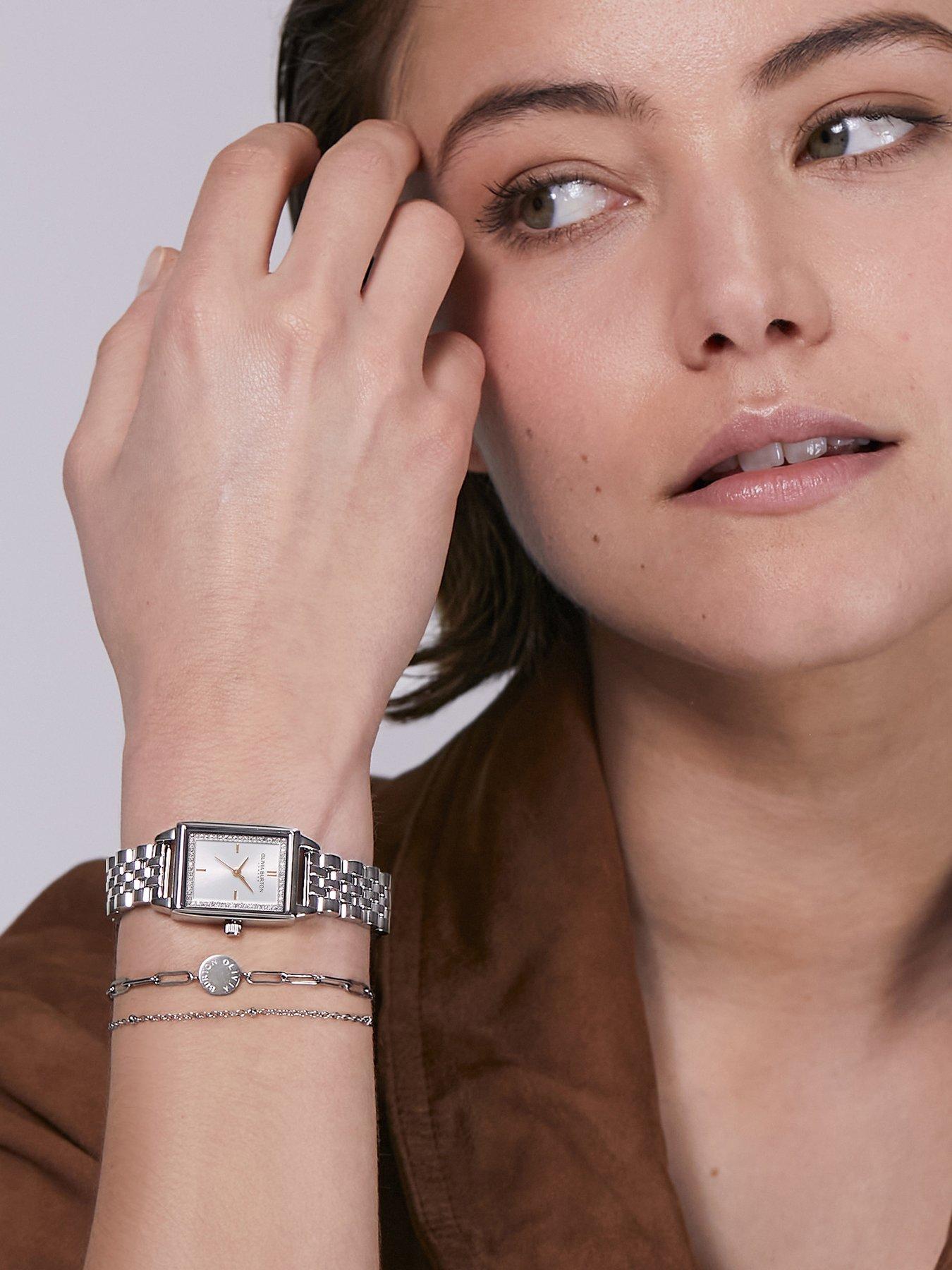 Image 3 of 4 of Olivia Burton Olivia Burton 21mm Townhouse Giftset White Dial Watch &amp; Bracelet Set