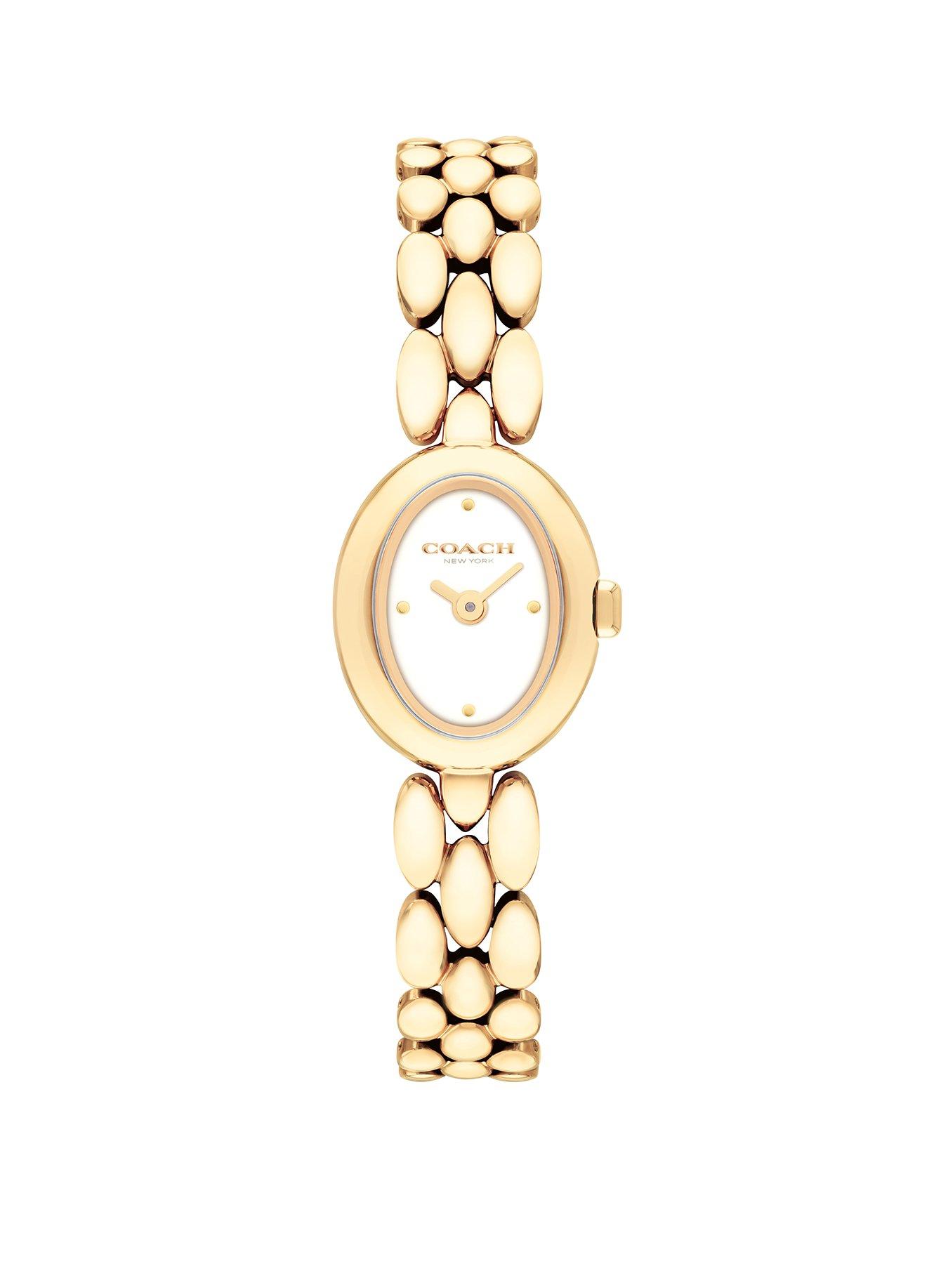 COACH Coach Ladies Sammy Gold Plated Bracelet Watch