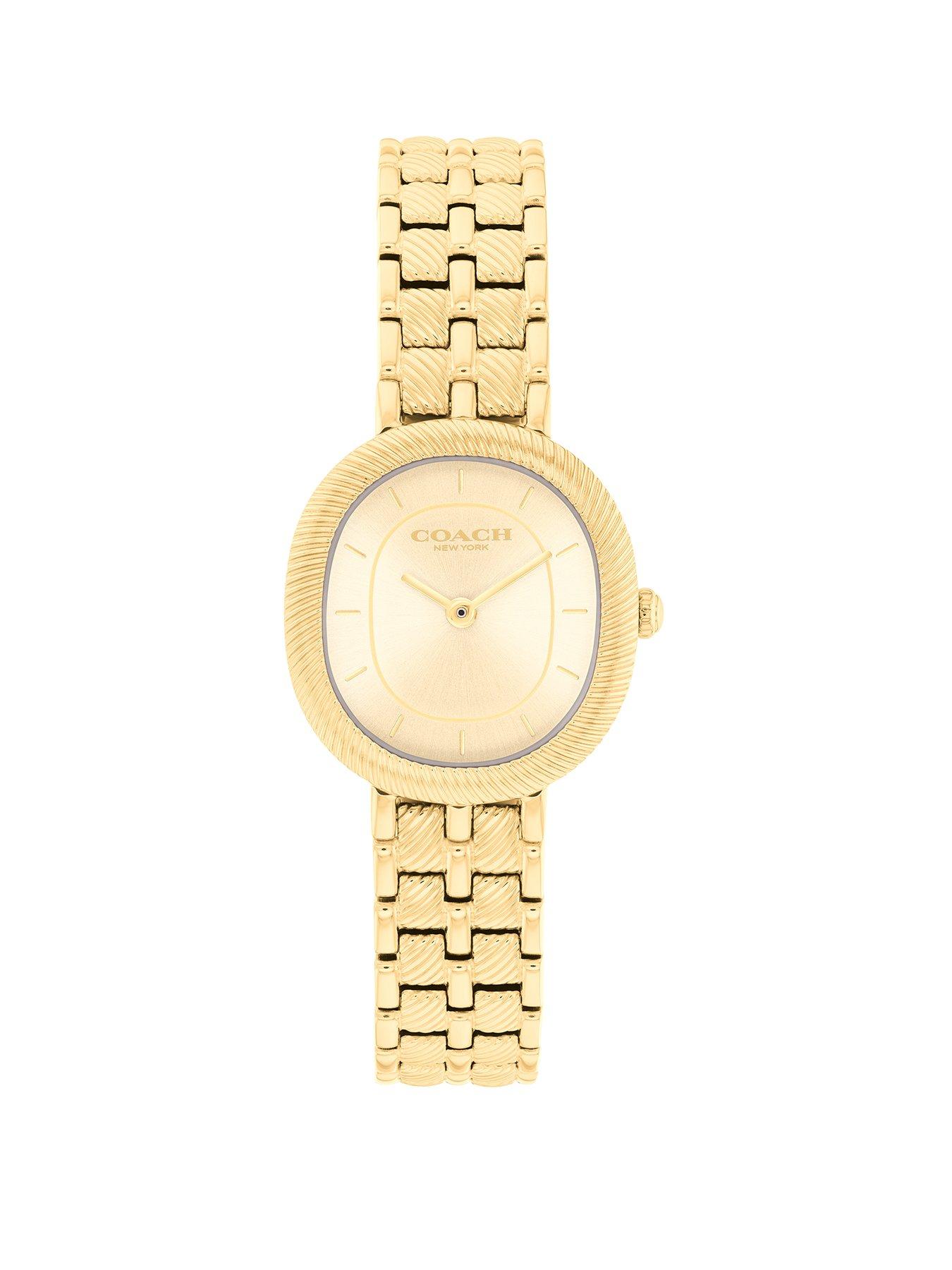 COACH Coach Ladies Harlow Gold Plated Bracelet Watch