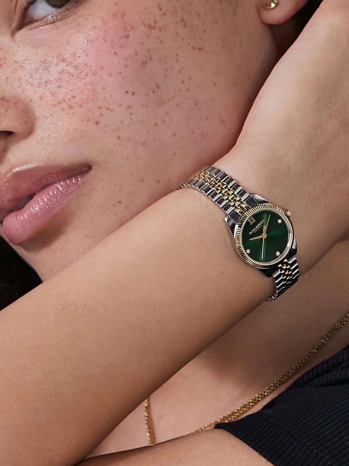 Olivia Burton Olivia Burton 25mm Highbury Green Sunray Two Tone Watch