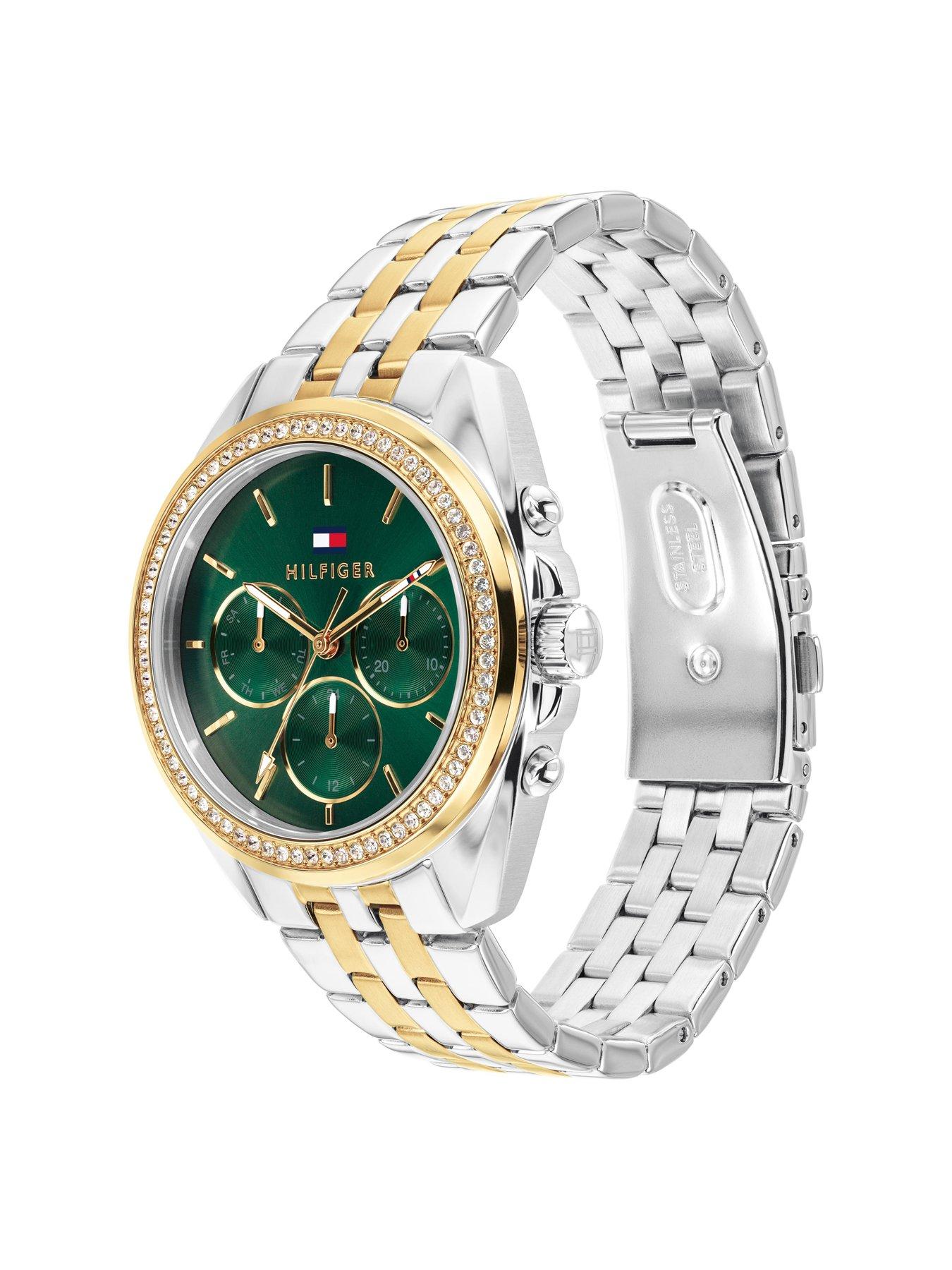 Image 2 of 3 of Tommy Hilfiger Two Toned Stainless Steel And Gold Bracelet Watch