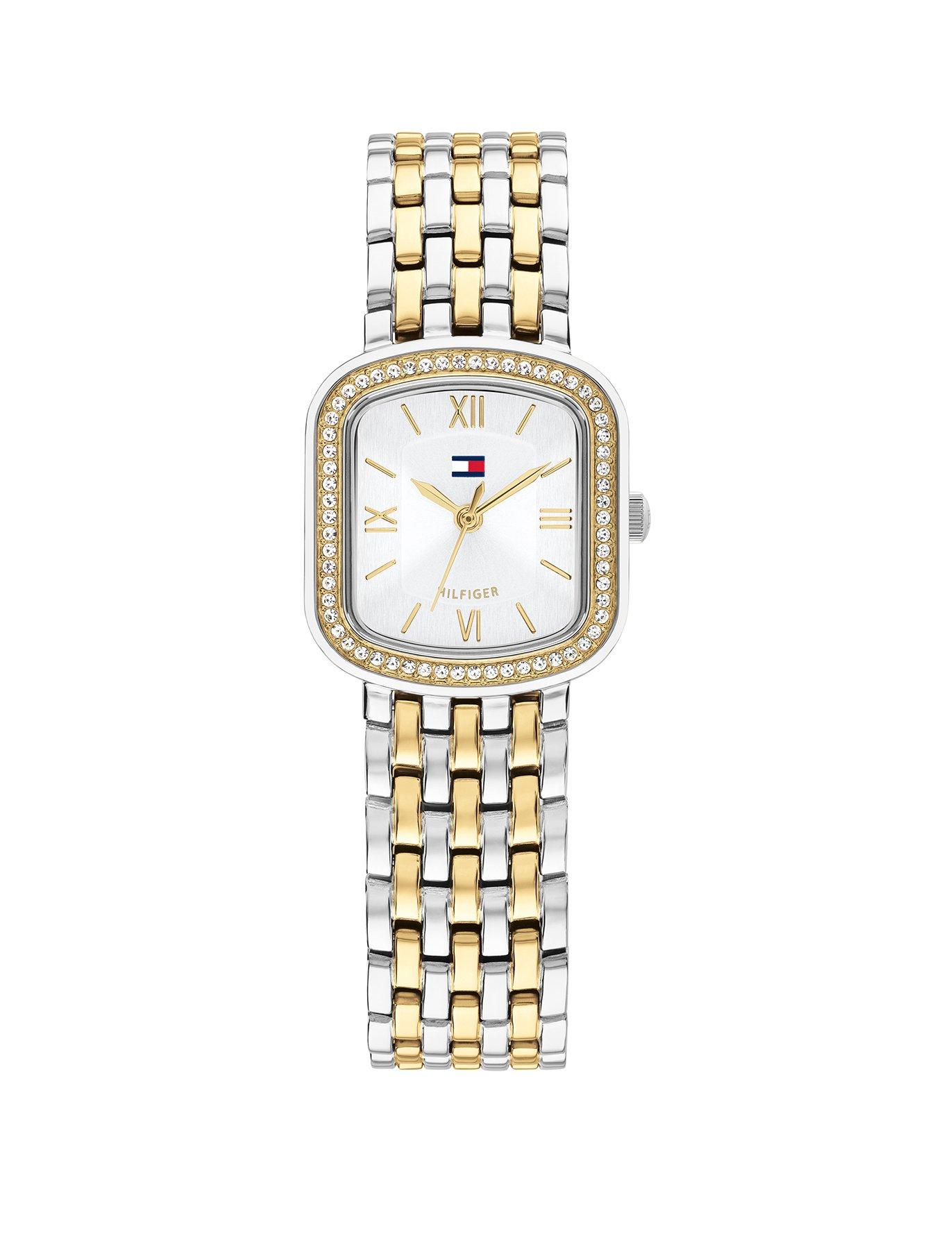 Tommy Hilfiger Women's Two Toned Stainless Steel and Gold IP Bracelet Watch