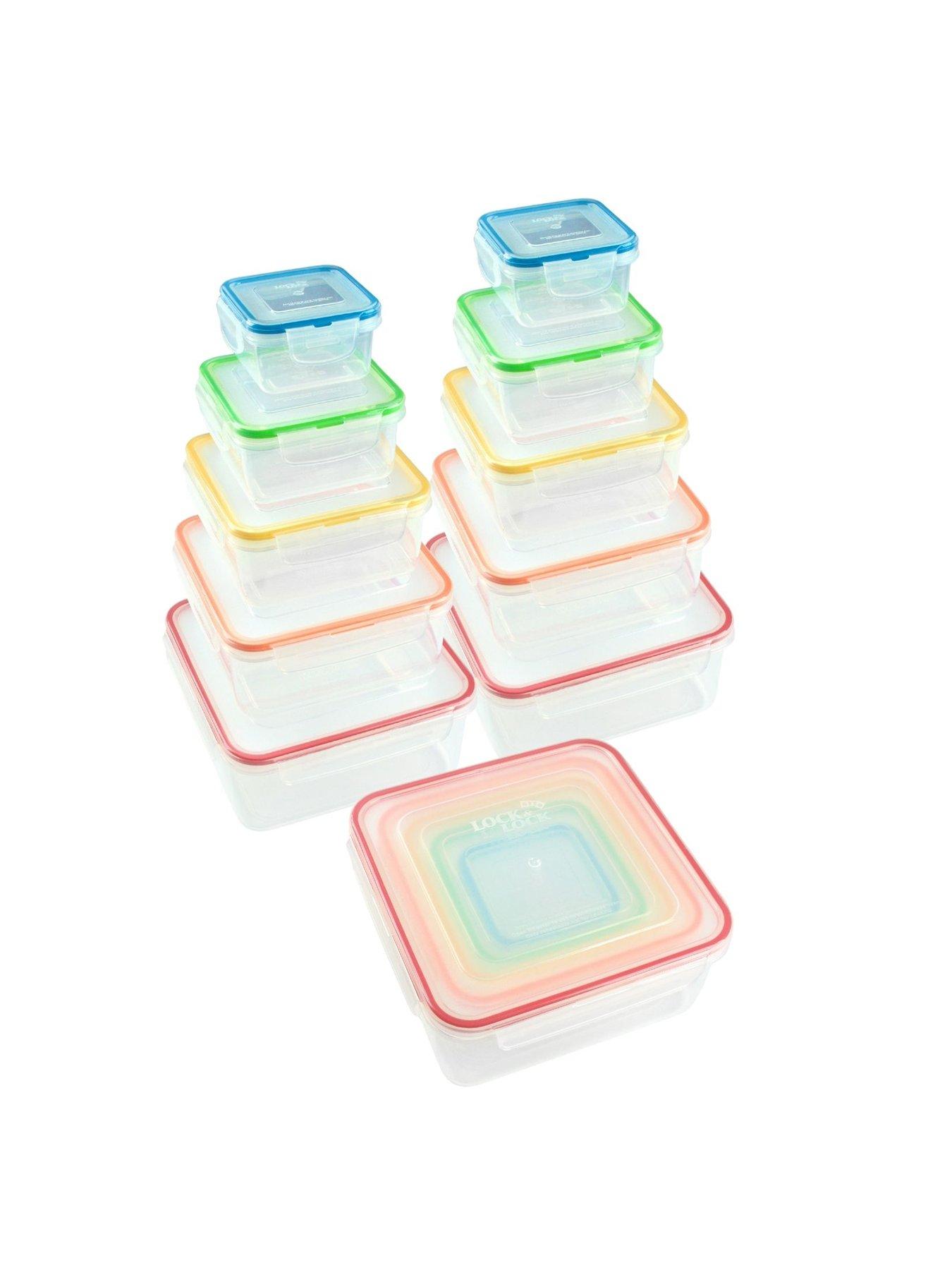 Lock and Lock Classic 10pce Square Nesting Set (2 X Square Sets Hpl980clq5)